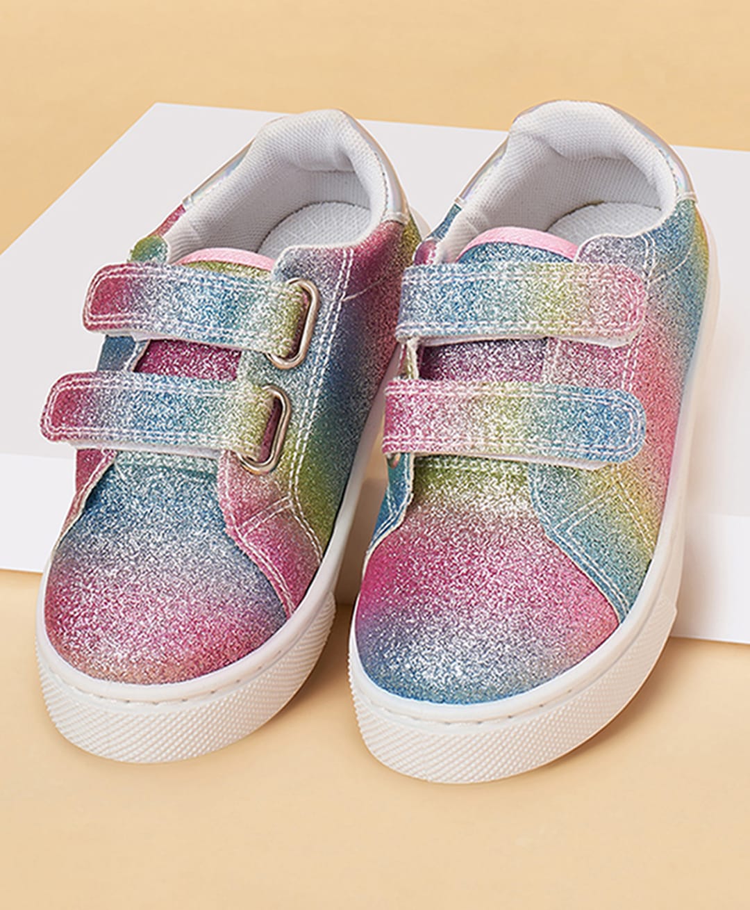 Pantaloons Junior Glitter Detailed Velcro Closure Shoes - Multi Colour-picture-32