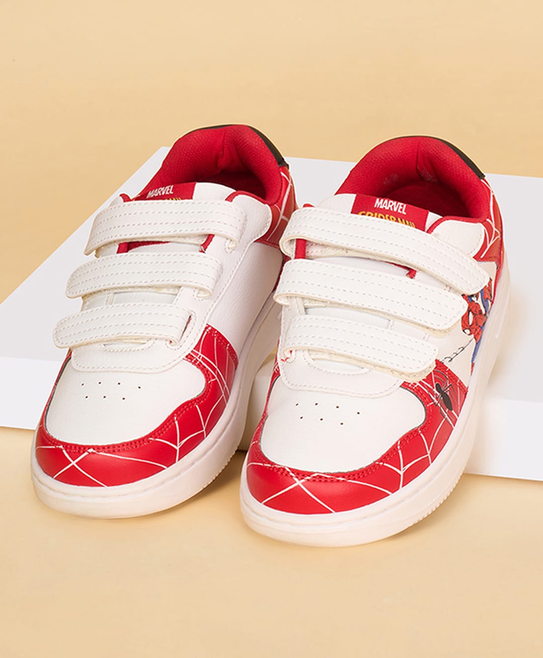 Pantaloons Junior Marvel Featuring Spider Man Designed Velcro Closure Shoes - Red-picture-27