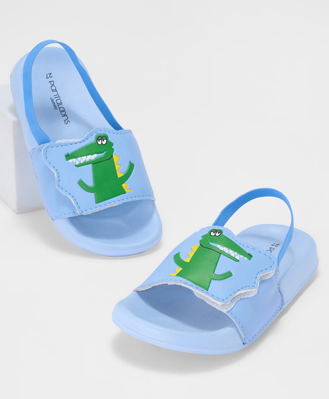 Pantaloons Junior Animal Printed Flip Flops - Blue-image-39