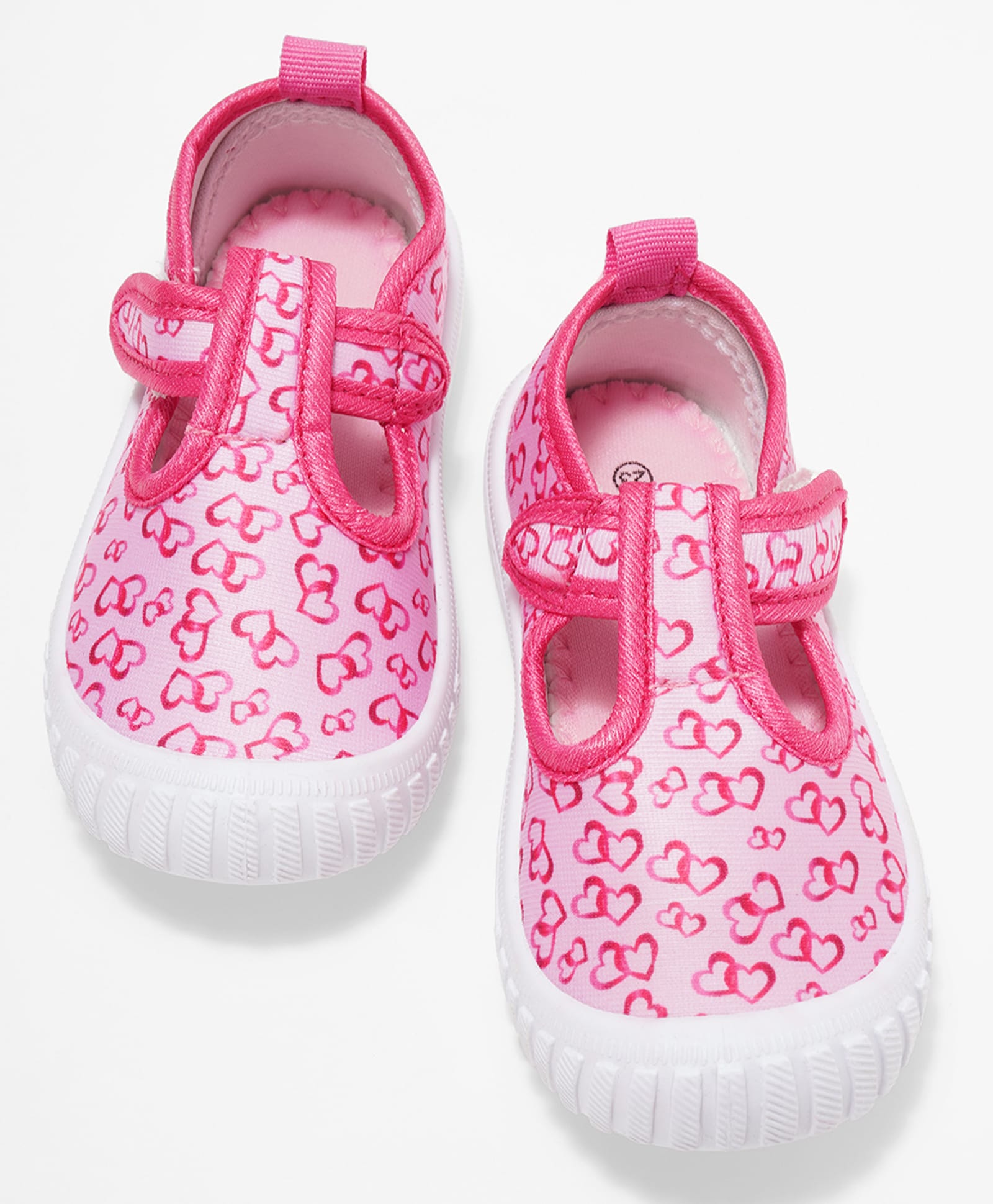Pantaloons Baby Heart Printed Velcro Closure Shoes - Pink-picture-10