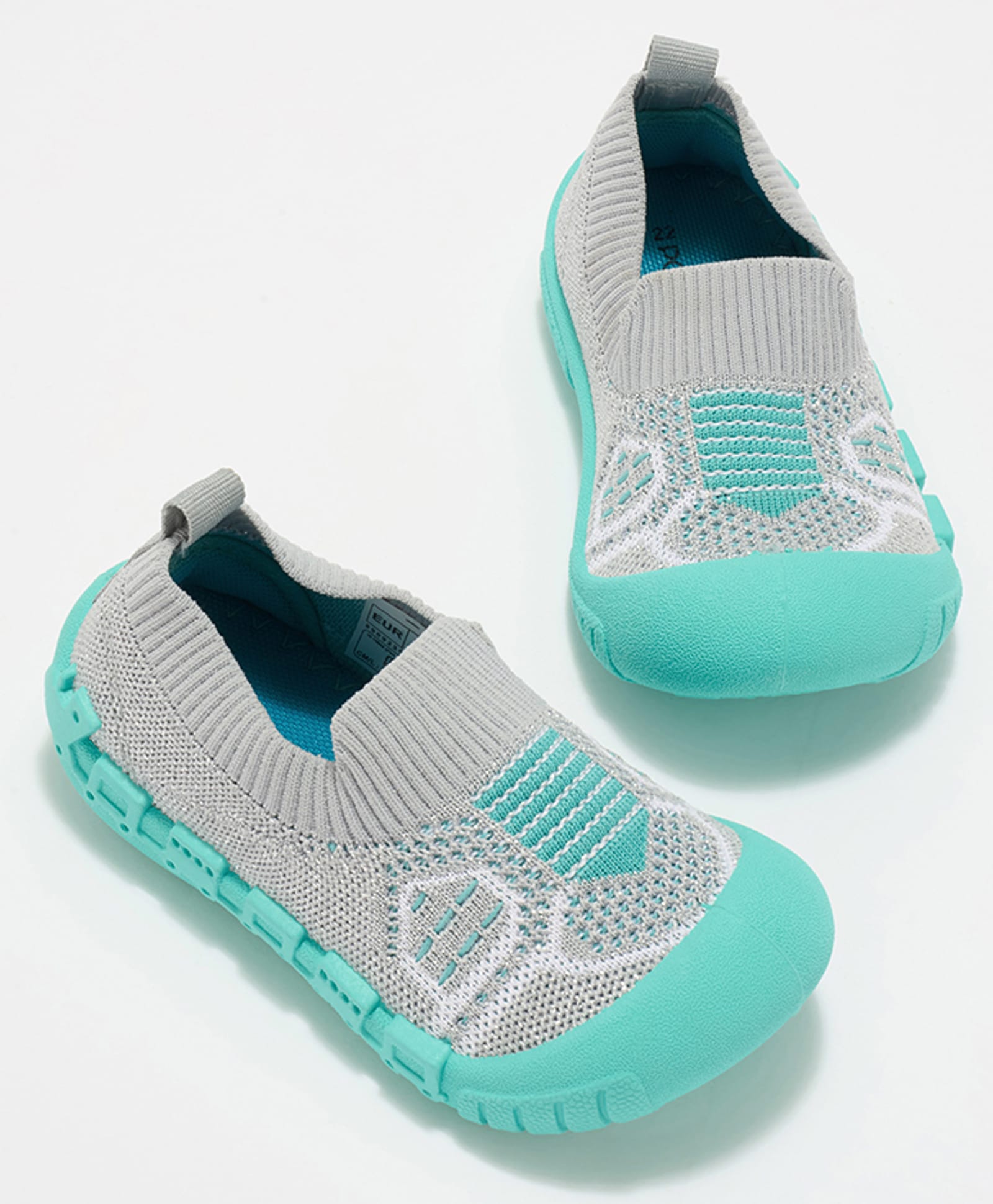 Pantaloons Baby Abstract Designed Slip On Shoes - Grey-image-38