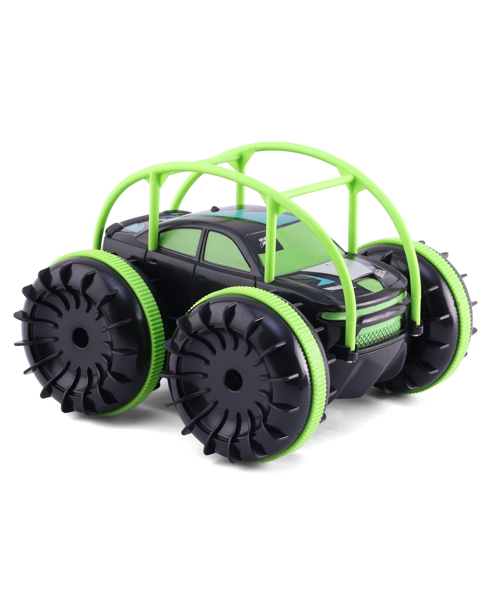 Amphibious Off-Road Stunt RC Car - Green| Remote Control| Racing Car| Stunt Truck for Kids| Muti Surface Wheels| Water Resistant| Land & Water Vehicle| Gifting Option for 3+ Yrs