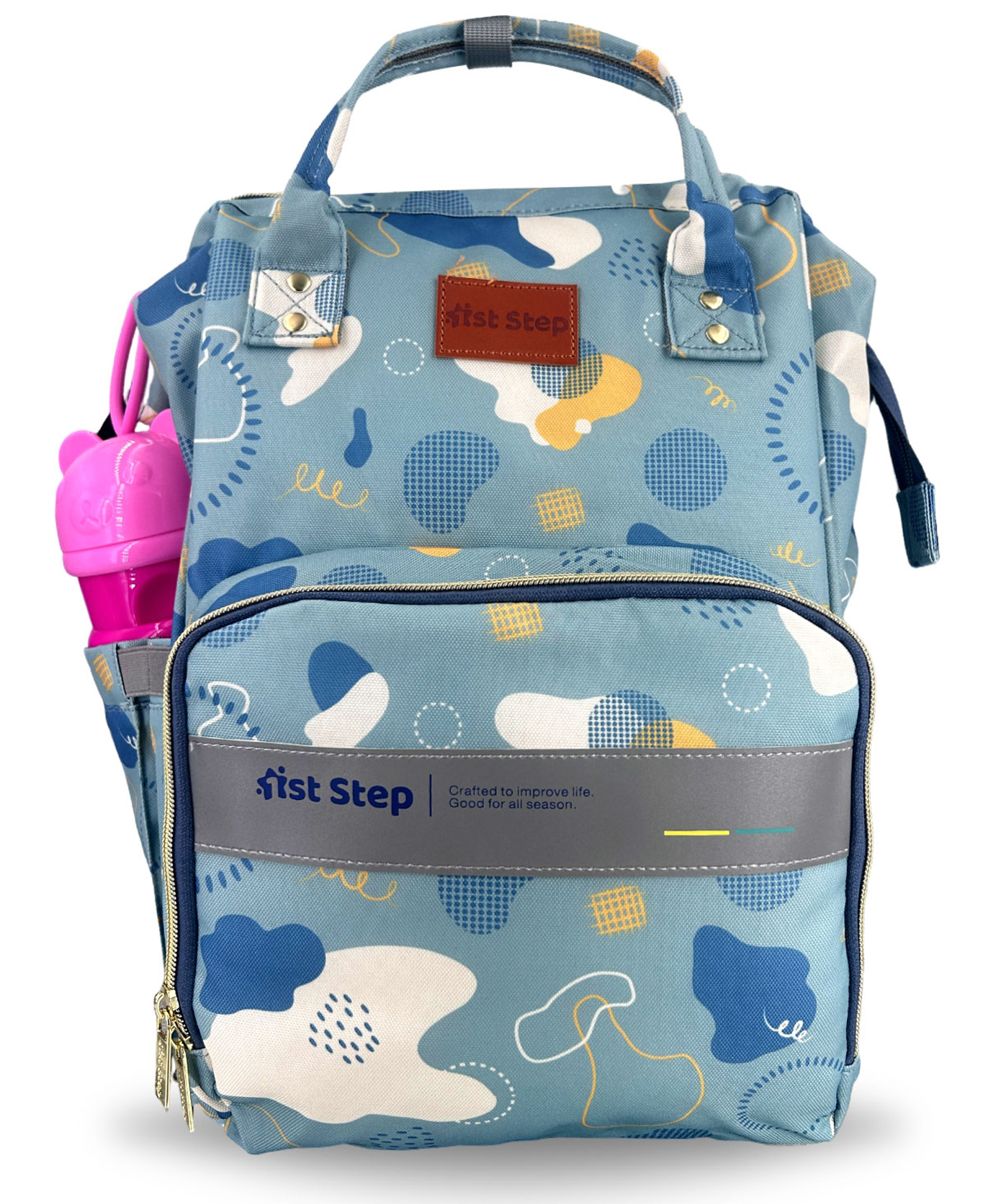 1st Step Smart And Multi-Functional Diaper Bag Backpack Diaper Bag - Mint Green-picture-30
