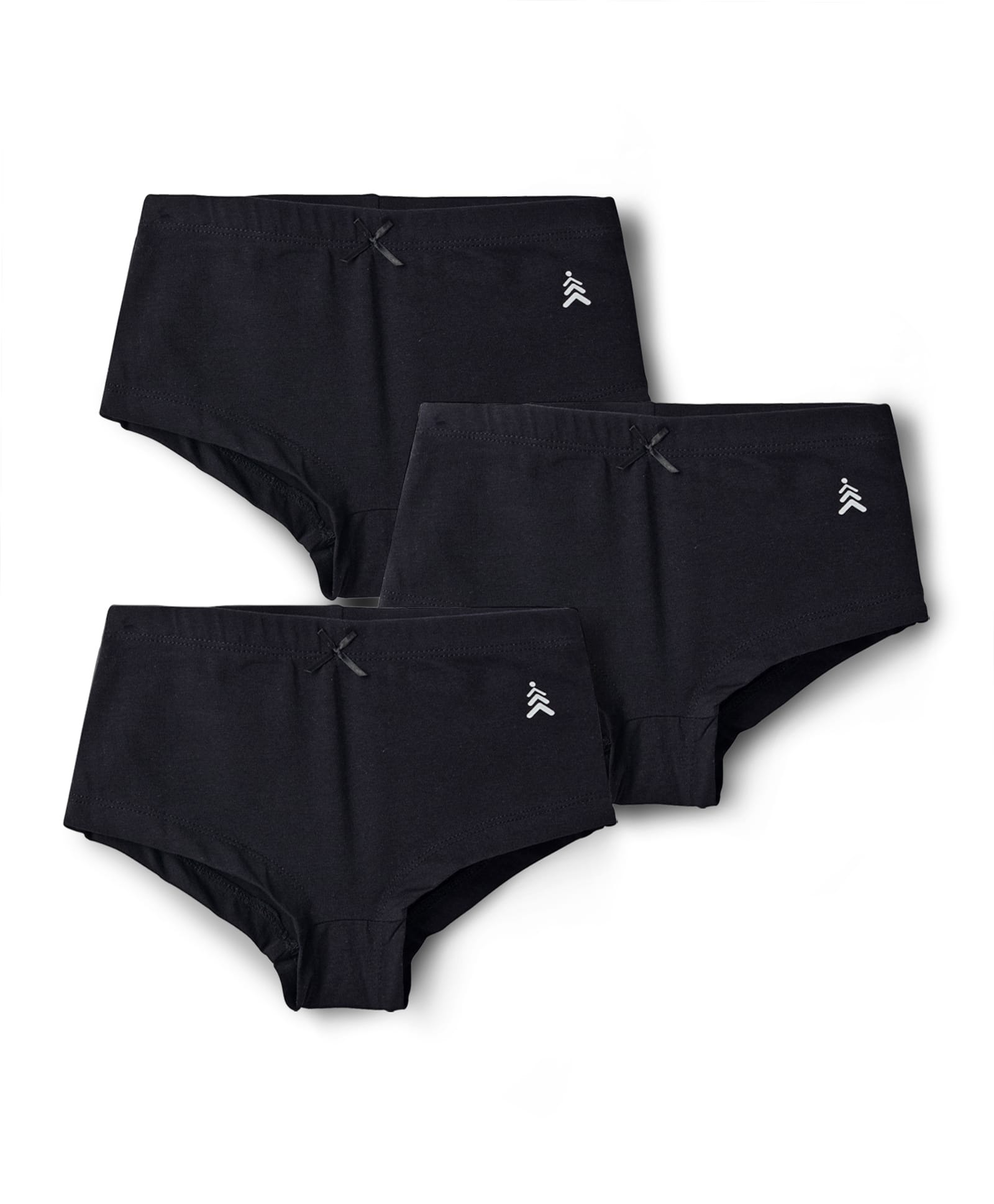 Pine Kids Cotton Elastane Knit Solid Colour Panties Pack Of 3 - Black-image-27