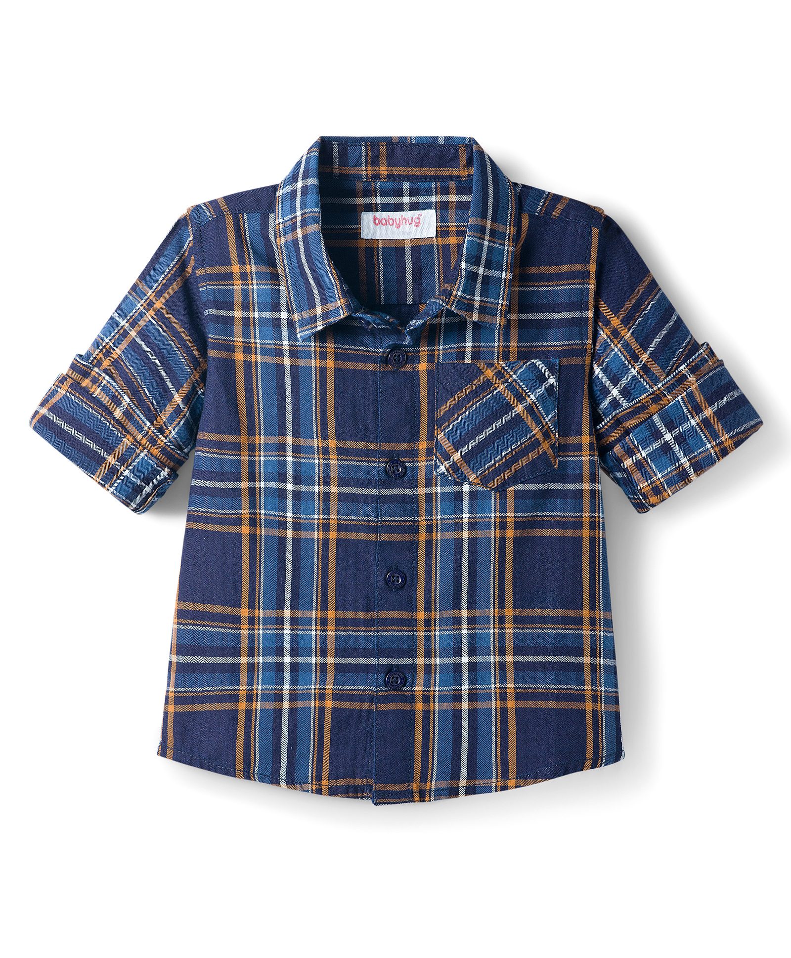 Babyhug Cotton Woven Full Sleeves Shirts With Checks - Navy Blue-picture-28