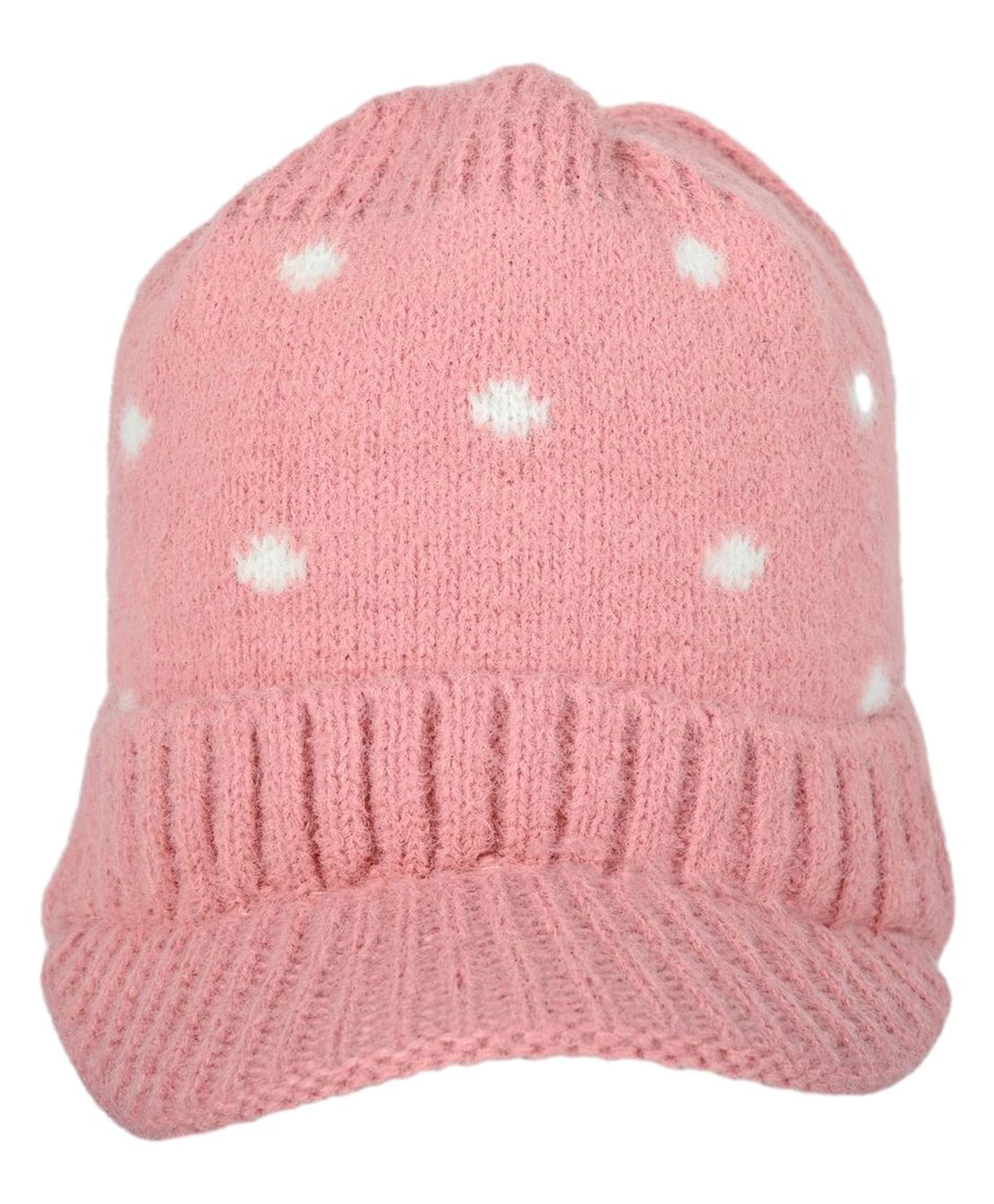 Kid-O-World Knit Polka Dots Designed Cap - Pink - Circumference 48-image-43
