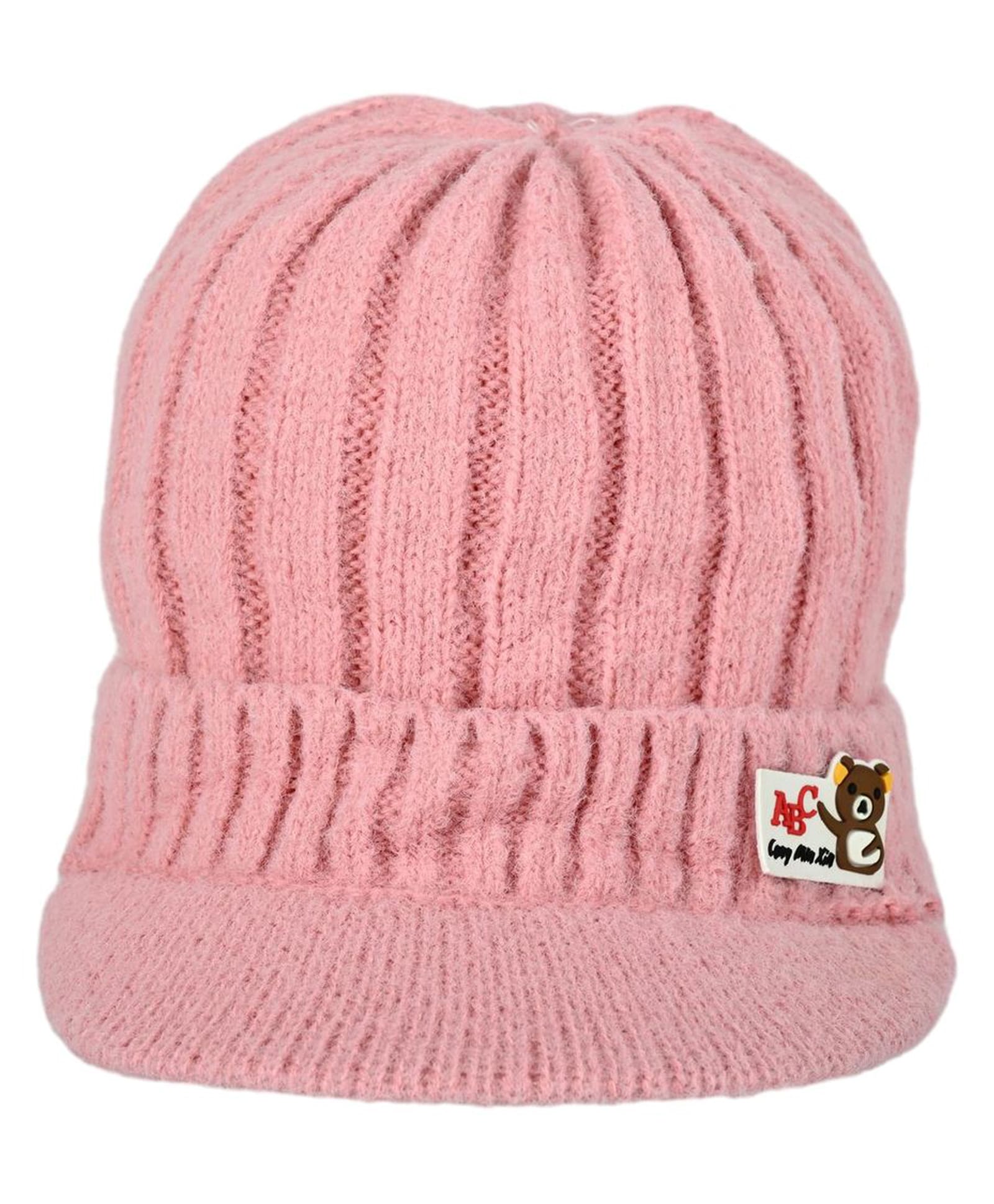 Kid-O-World Knit Solid Textured Cap - Light Pink - Circumference 48-picture-19