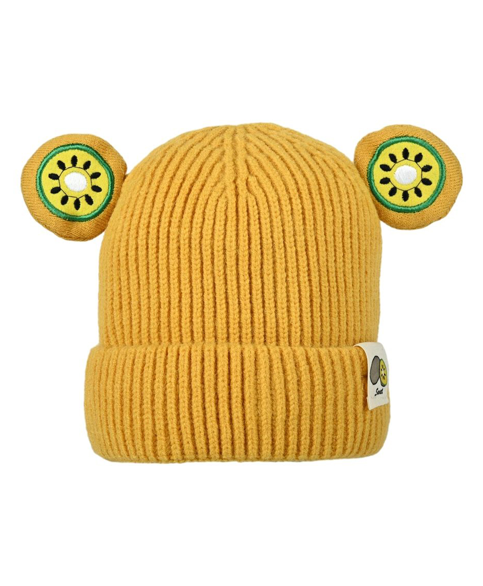 Kid-O-World Knit Kiwi Embroidered Cap - Yellow - Circumference 48 Cm-image-13