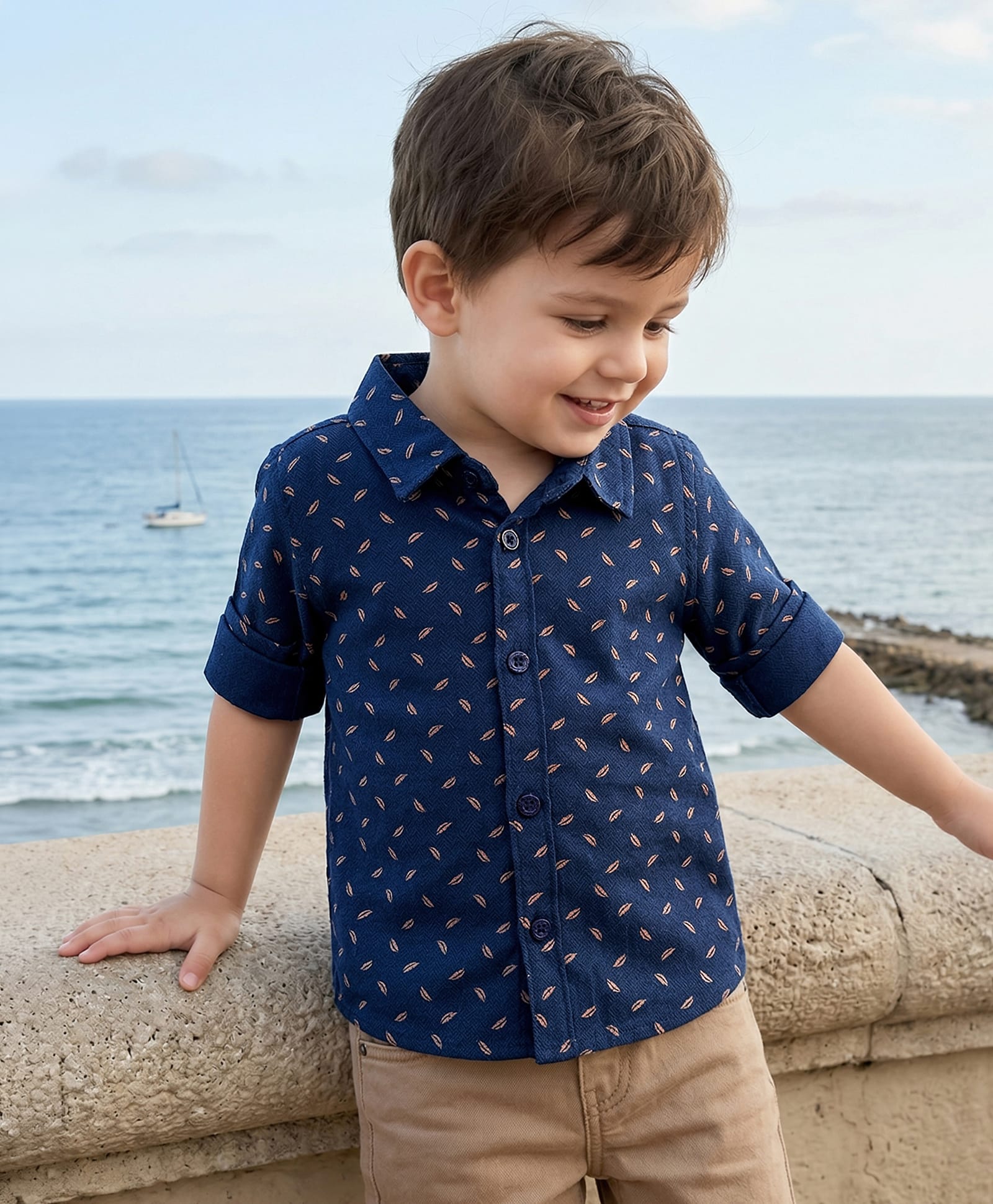 Babyhug Cotton Woven Full Sleeves Printed Night Suit - Navy Blue-image-17
