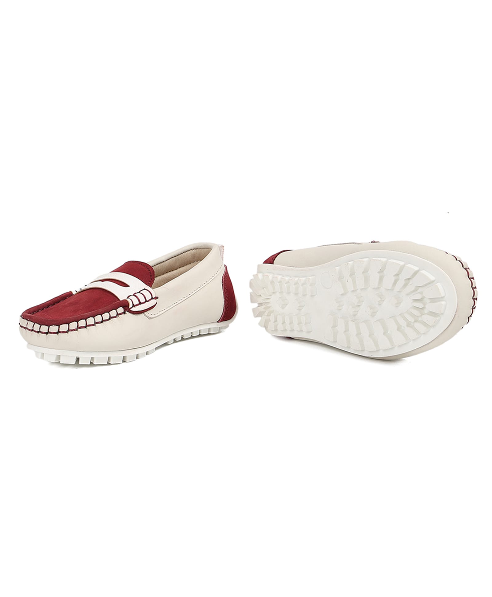 MINI KLUB Strap Detailed Slip On Shoes - White & Red-image-30