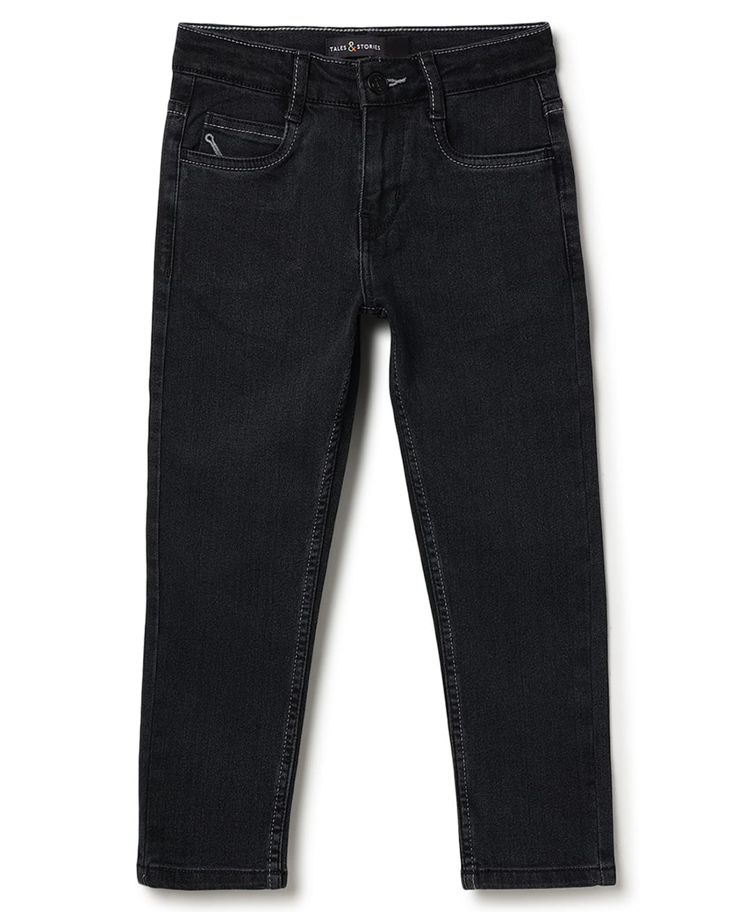 Tales & Stories Denim Woven Mild Washed Jeans - Charcoal Grey-picture-17
