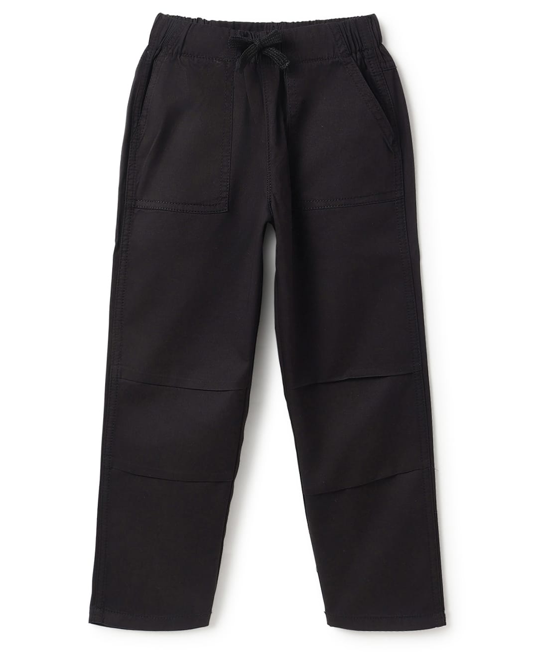 Tales & Stories Cotton Woven Solid Trousers - Black-picture-30