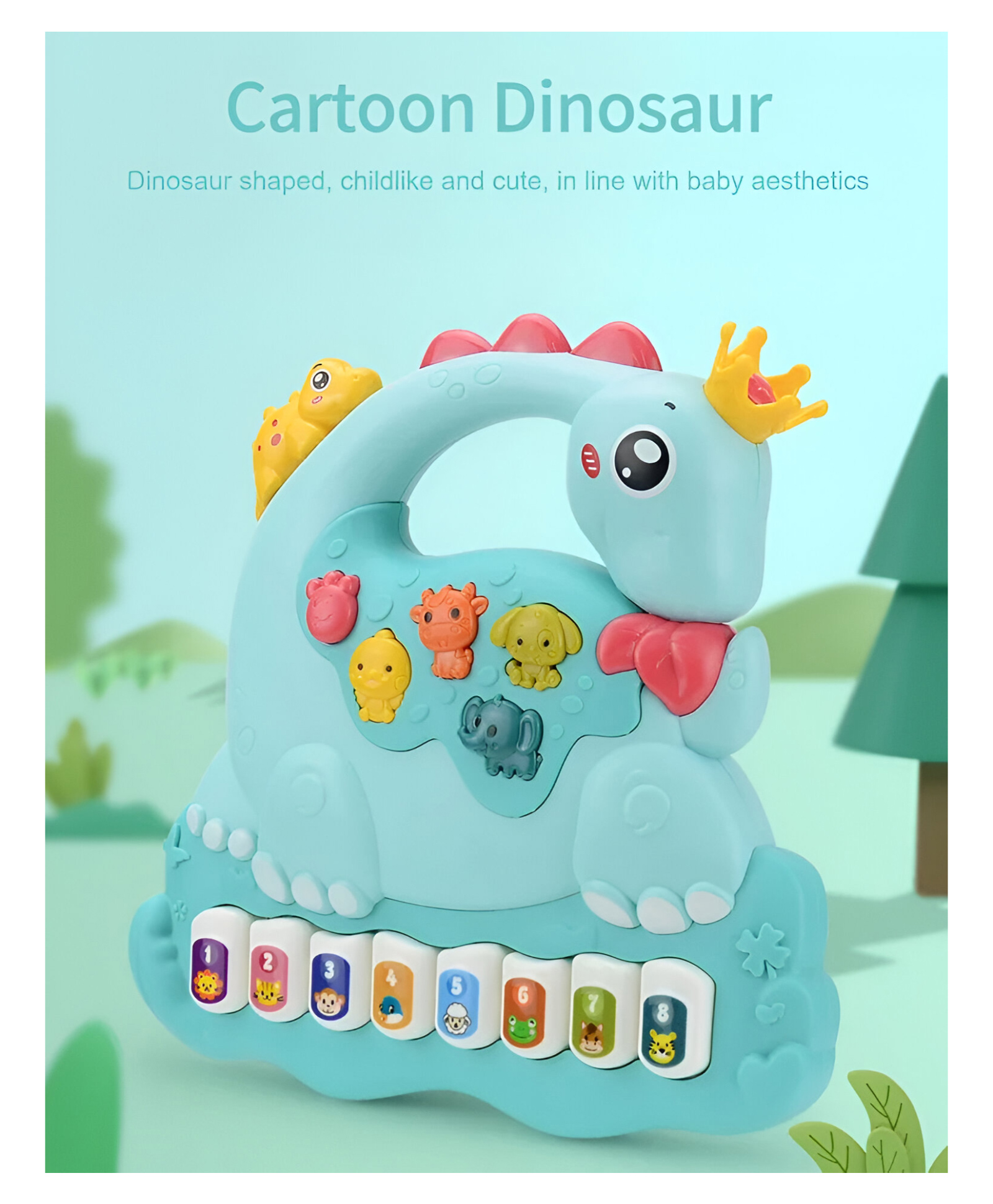 NEGOCIO Early Education Intelligent Musical Keyboard Toys Baby Instruments English Electronic Organ With Music- PACK OF 1- COLOR MAY VARY-image-20