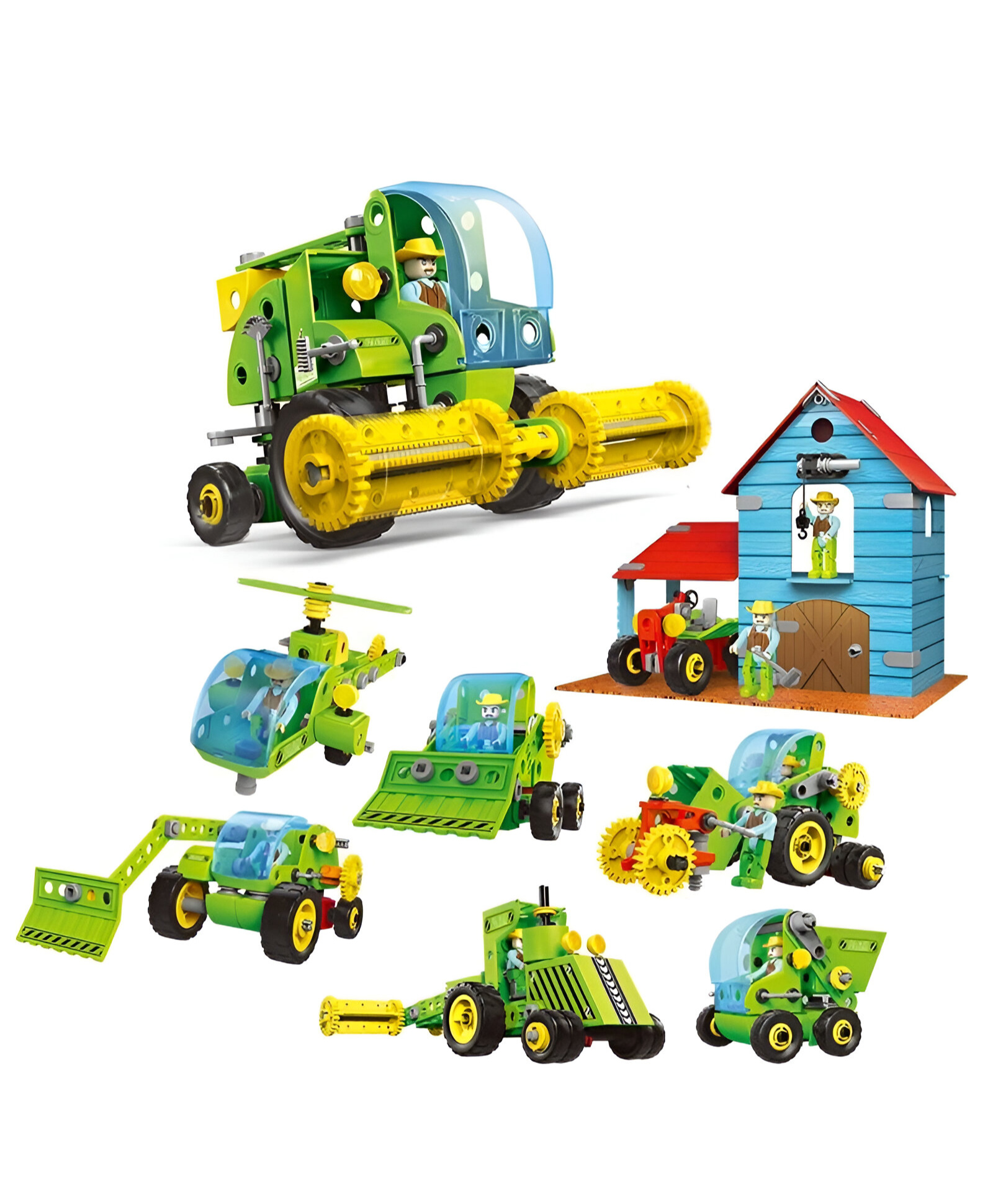 NEGOCIO 8-in-1 Farm Theme DIY Truck 153 Pcs Model Educational Toy Set - PACK OF 1 - COLOR MAY VARY-image-13