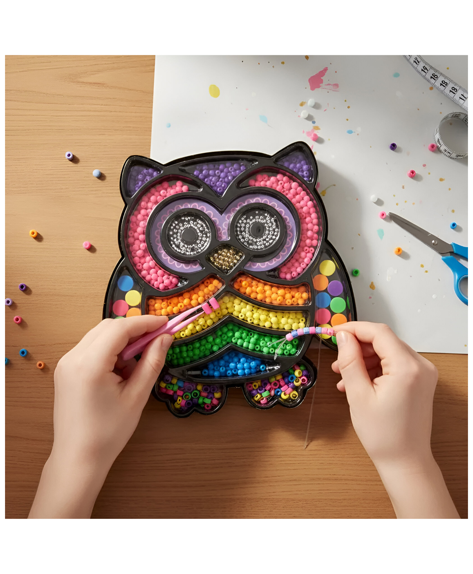 NEGOCIO Owl Design Bead Kit for Making Bracelets Pack of 1 - Color May Vary-image-5