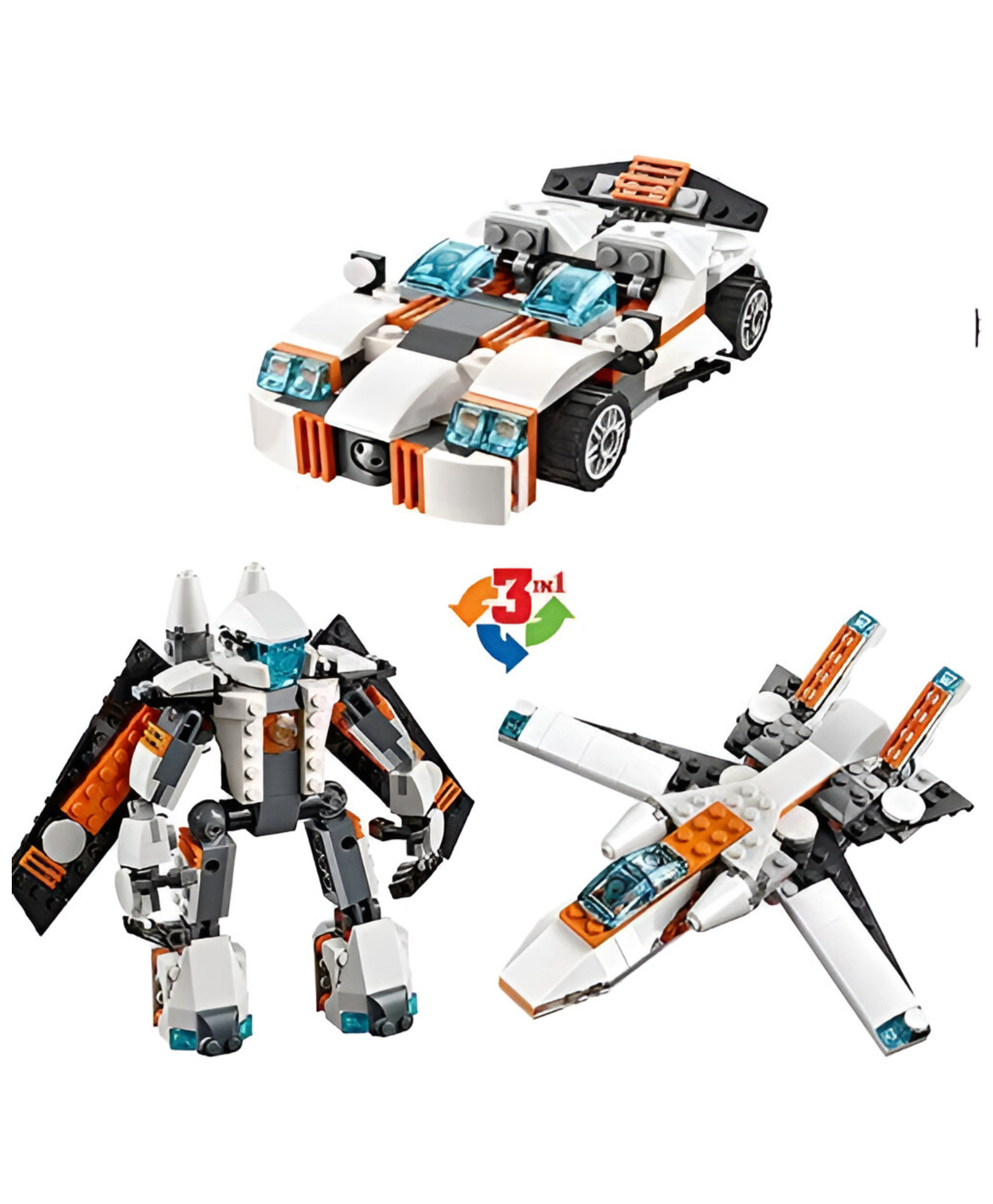NEGOCIO 3 in 1 Building Block Toys,Construction Kit, STEM Learning Building Bricks Set, Birthday Gifts for Kids - PACK OF 1 - COLOR MAY VARY-image-4