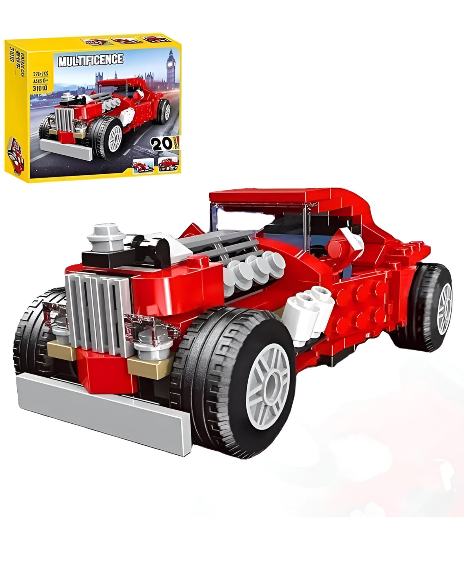Negocio 20 in 1 Racing Car Bike Jeep Suv Building Blocks Set 278+ Pcs Stem Educational Construction Learning Brick Toy for Kids - Pack of 1 - Color May Vary-image-17