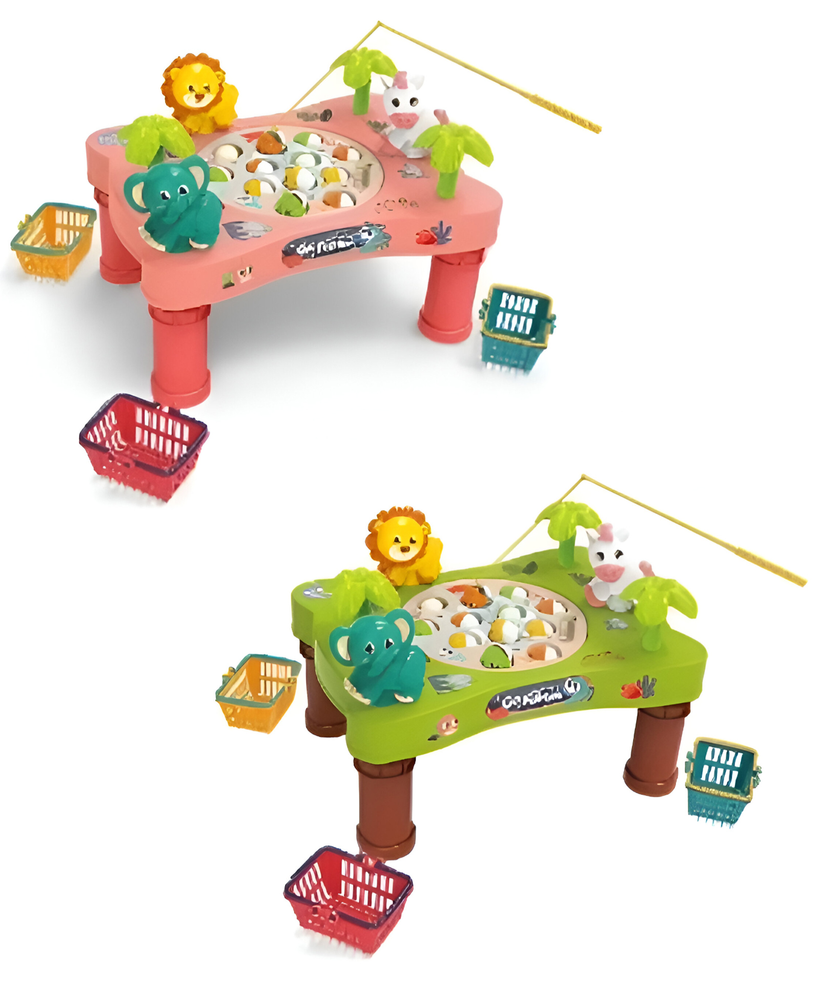 Negocio Musical Animal Electric Fishing Game Table Set Magnetic Fishing Toy Interactive Competitive for Kid - Pack of 1 - Color May Vary-image-32