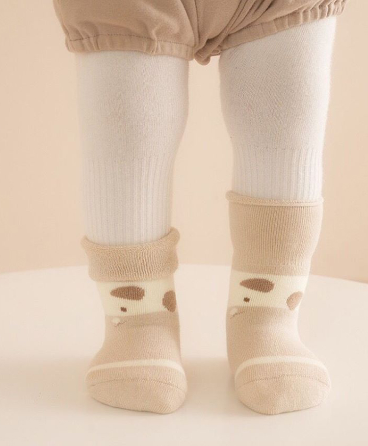 Kidofash Knit Animal Designed Socks - Brown-picture-44