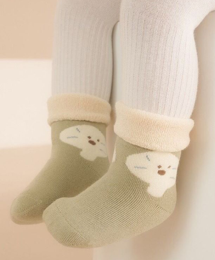 Kidofash Knit Animal Designed Socks - Green-picture-18