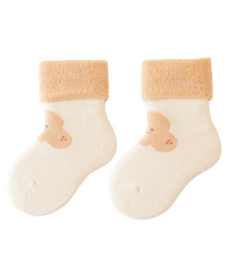 Kidofash Knit Cloud Designed Socks - Cream-picture-28