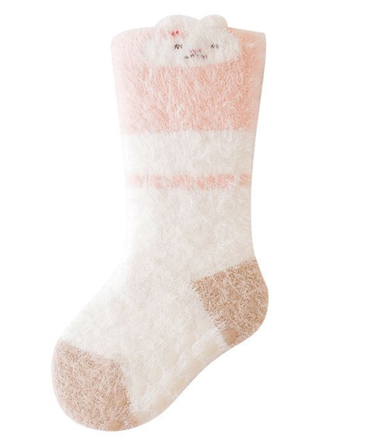 Kidofash Fur Bunny Designed Socks - Cream-picture-32