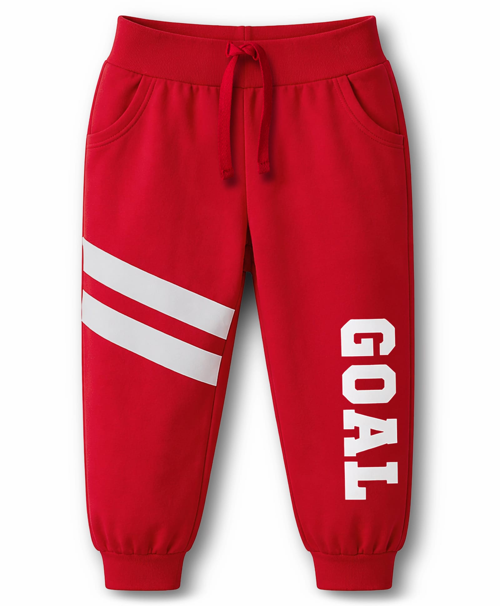 Doodle Poodle Single Jersey Knit Full Length Lounge Pant With Text Print - Red-picture-21