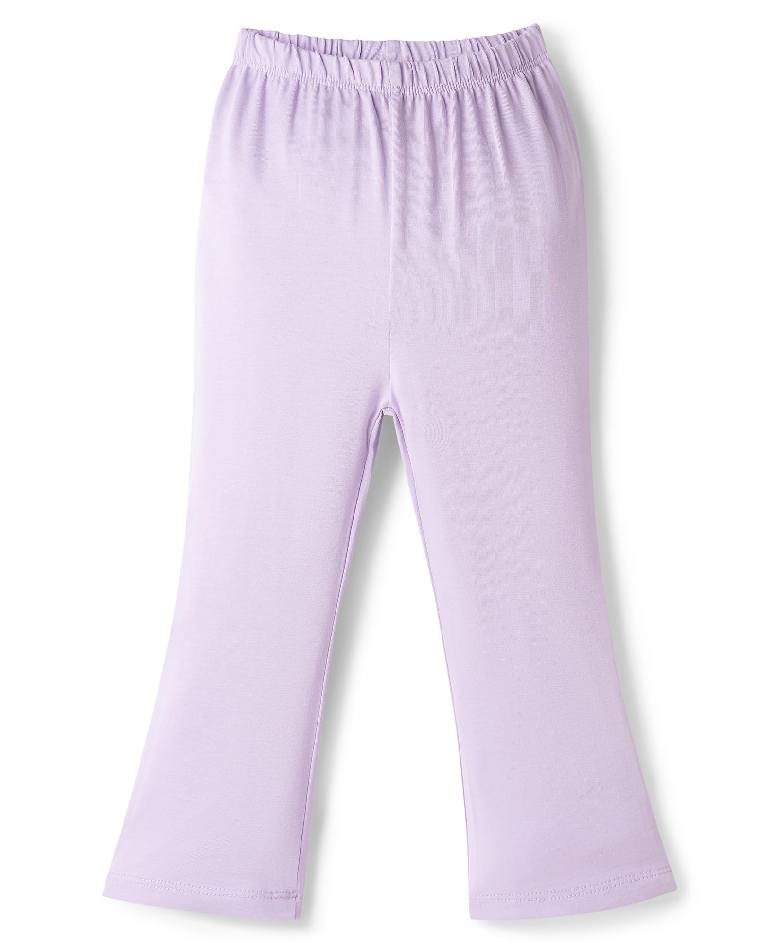 Babyhug Cotton Knit Full Length Solid Color Leggings - Lavender-picture-23