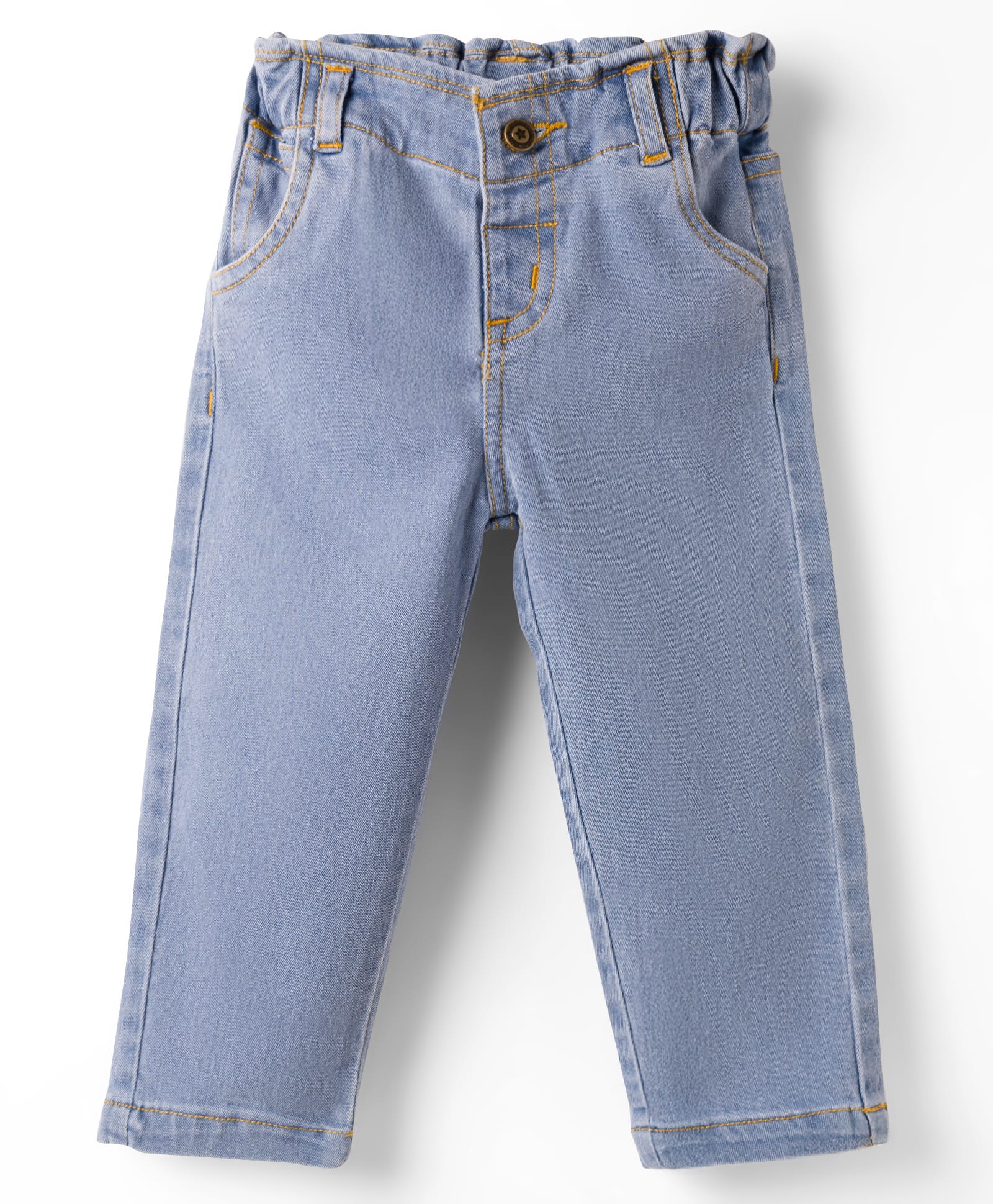 Bonfino Cotton Woven Full Length Washed Jeans - Light Blue-picture-35