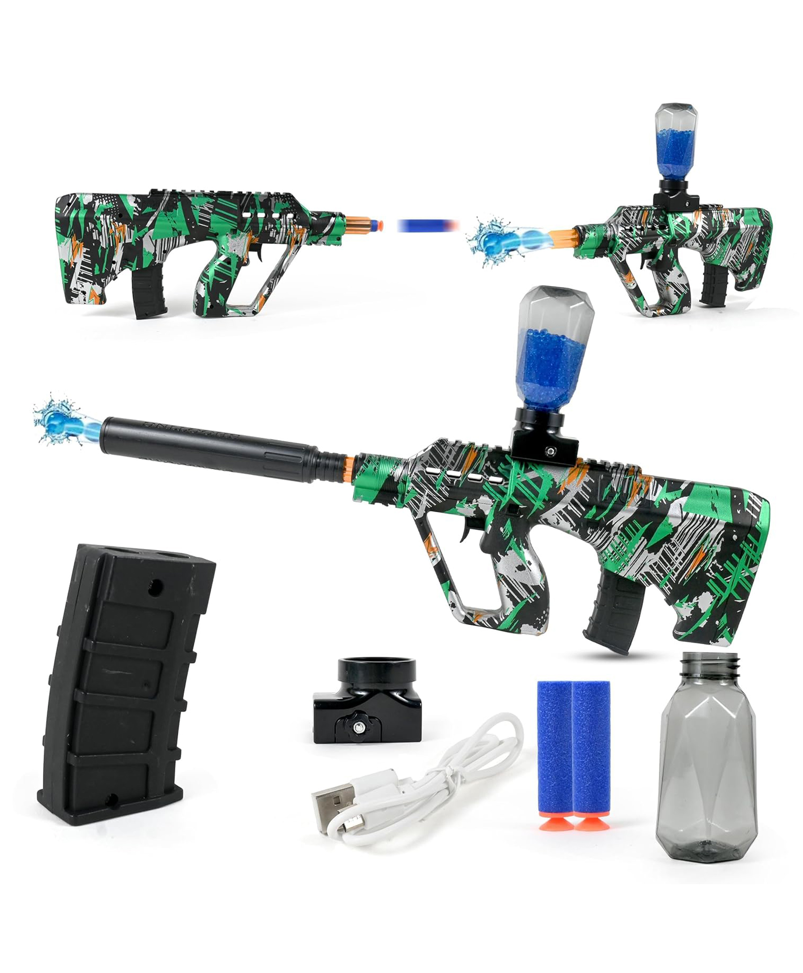 Vikrida AUG Electric Small Balls Blaster Gun for Kids & Adults Automatic Foam Shooter with 5500 Rounds, 65ft Range & Rechargeable Battery-image-13