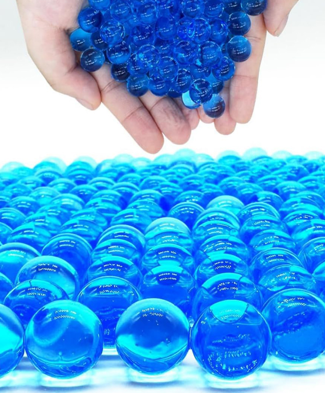 Vikrida 20,000 Gel Blaster Refill Ammo (Pack of 2) 7-8MM Water Beads for Gel Guns & Home Décor Vase Fillers Non-Toxic Blue Beads-image-22