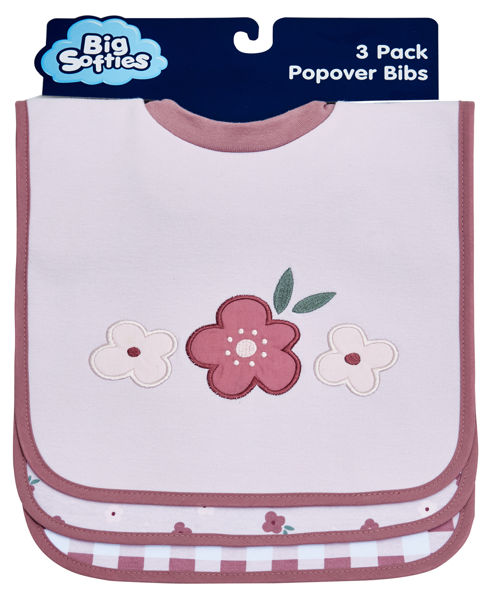 Big Softies 3 Pack Popover Bibs - Flower-picture-13