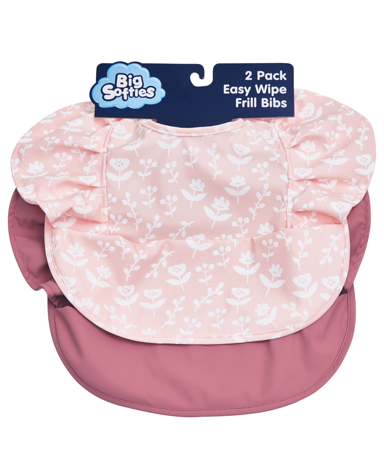 Big Softies 2 Pack Recycled Frill Bibs-Wipe Free-image-18
