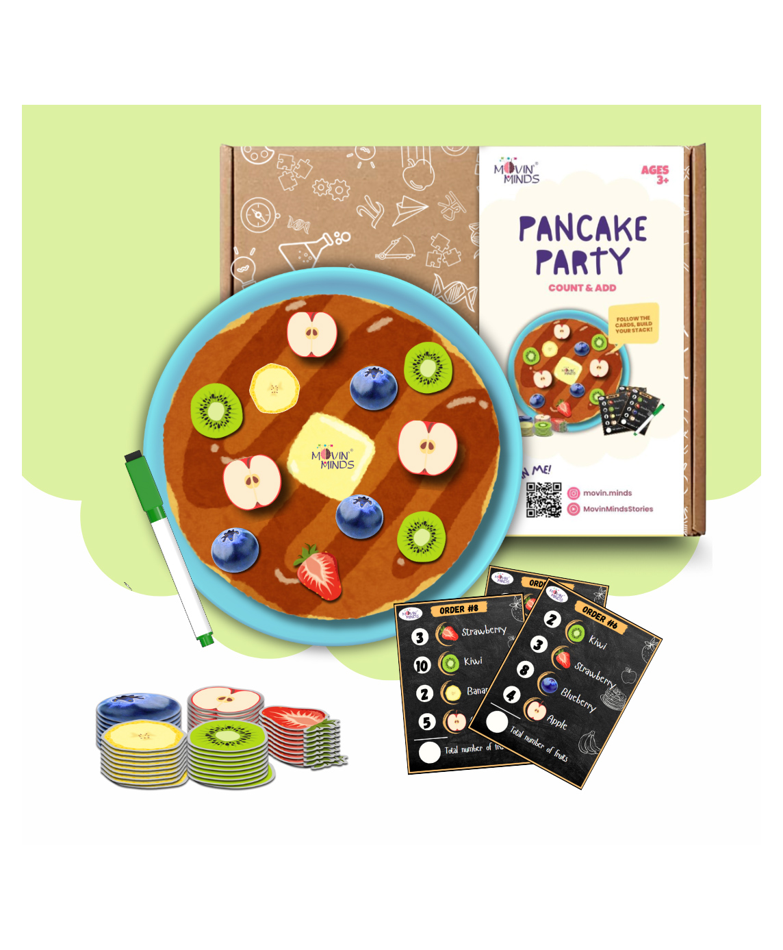 Movin Minds Pancake Party Count and Add, number game, pretend play game for kids-image-25