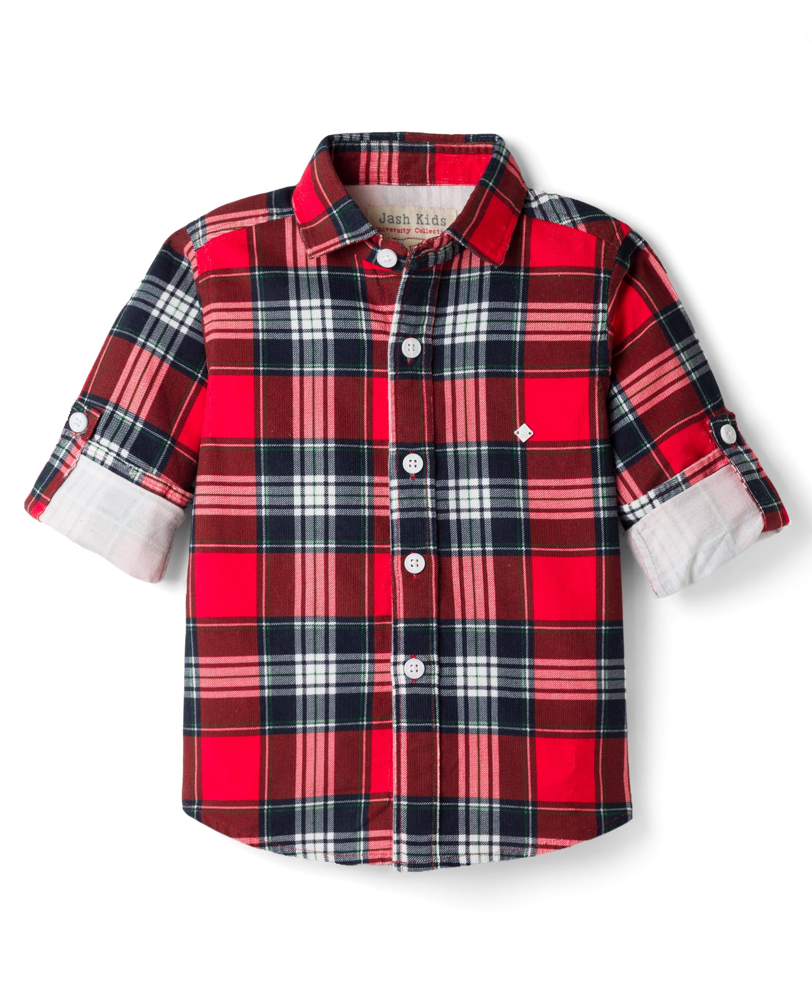 JASH KIDS Cotton Woven Full Sleeves Checks Shirt - Red-picture-38