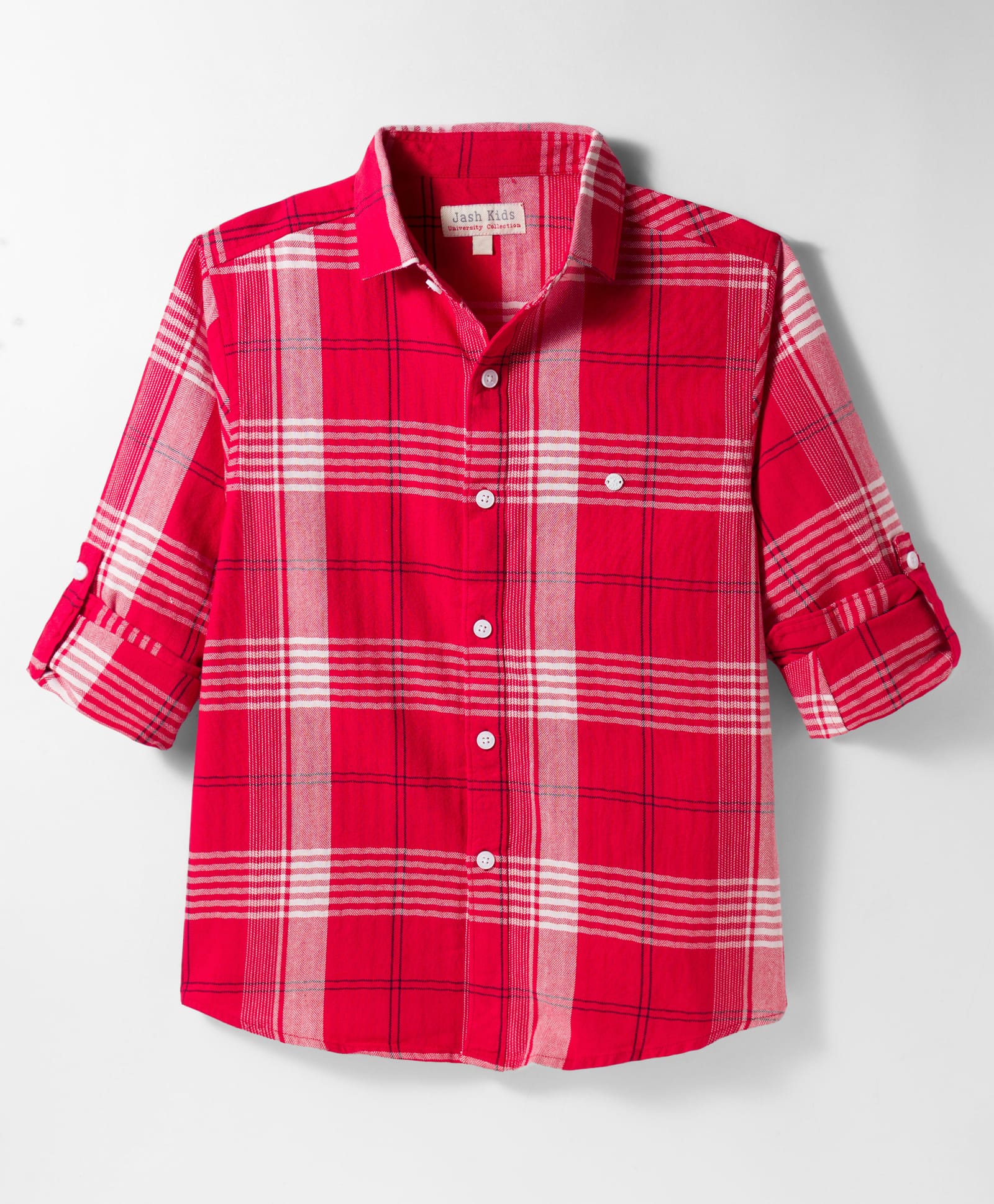 JASH KIDS Cotton Woven Full Sleeves Checks Shirt - Red-picture-28