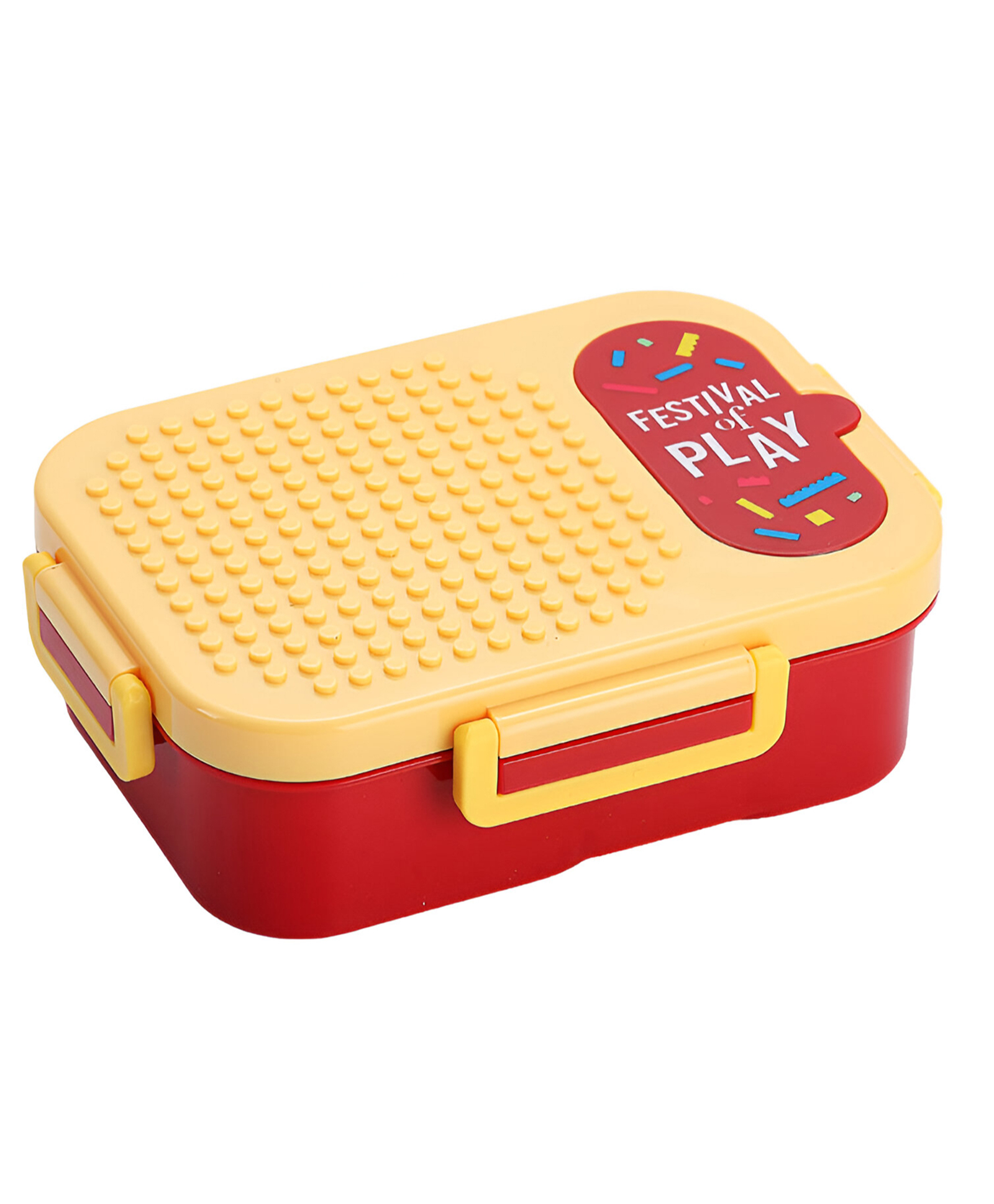 SCHOOLISH High Quality BPA-Free 3 Compartment Kids Lunchbox with Portable Plastic Lid for kids- PACK OF 1- COLOR MAY VARY-image-43