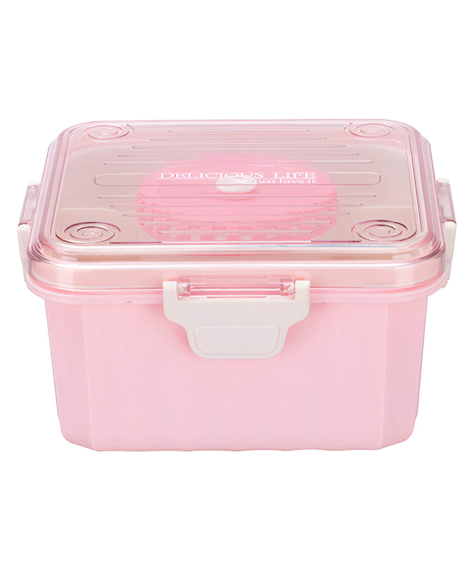 SCHOOLISH Food Grade Pp Portable Plastic 2 Layer 4 Compartment Bento Box Leakproof Heatable Food Storage Container Tiffin Box- PACK OF 1- COLOR MAY VARY-picture-14