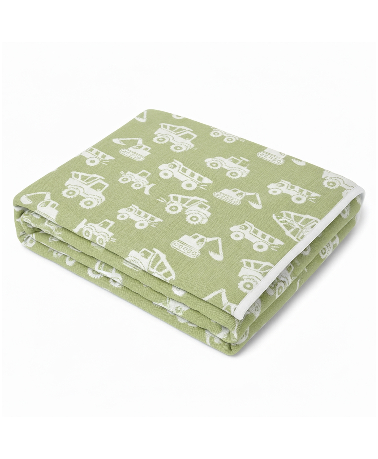 Tidy Sleep Yarn Dyed Blanket Green Truck (140x100 cm)-picture-49