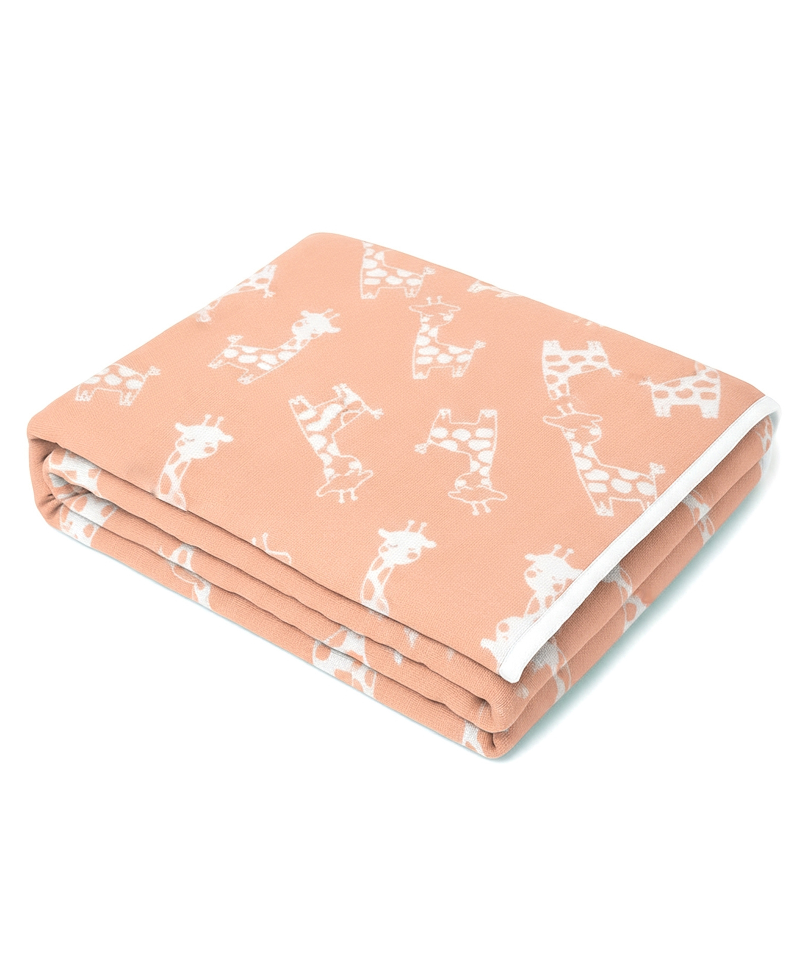 Tidy Sleep Yarn Dyed Blanket Peach Giraffe (140x100 cm)-picture-25