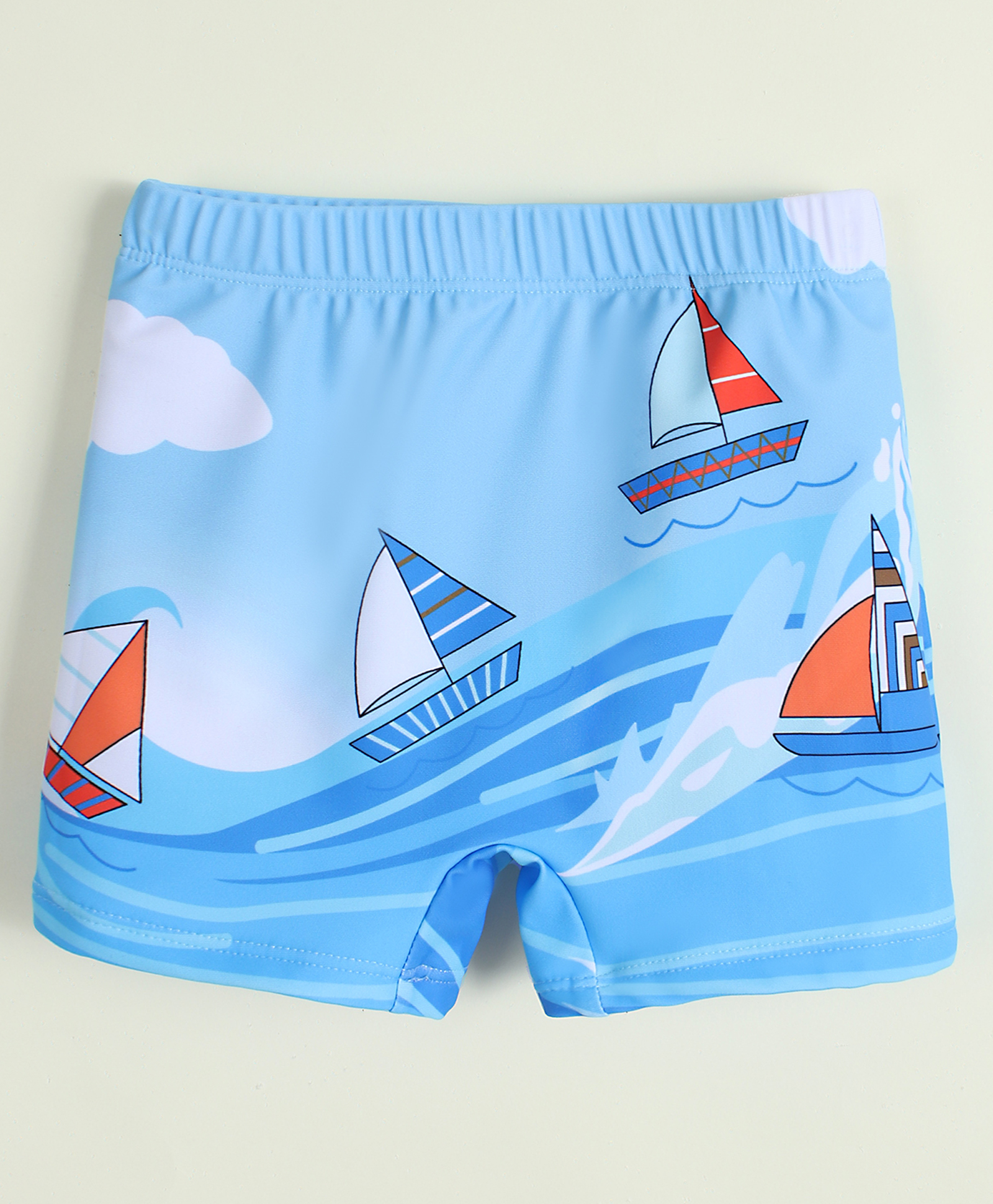 Babyhug Boat Printed Swimming Trunk- Light Blue-image-25