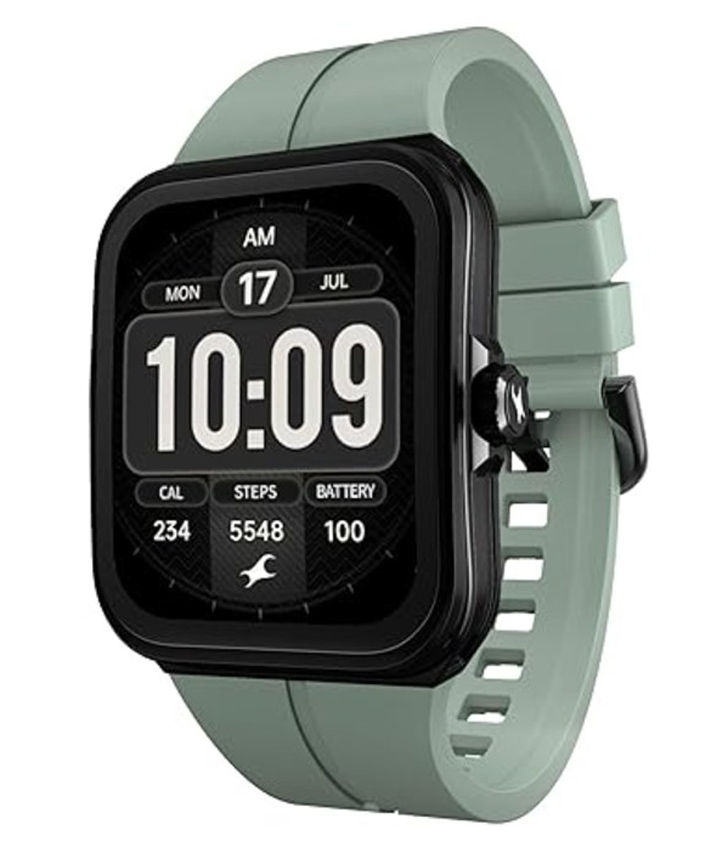 Fastrack VOX Neo Smart Watch with 1.91 Curved TFT Display Rotary Crown Offline Voice CommandsTo-Do list BT Calling 24/7 Health Suite SpO2 HRM Sleep Tracking, IP68 Water Resistant - Leafy Sage-image-7