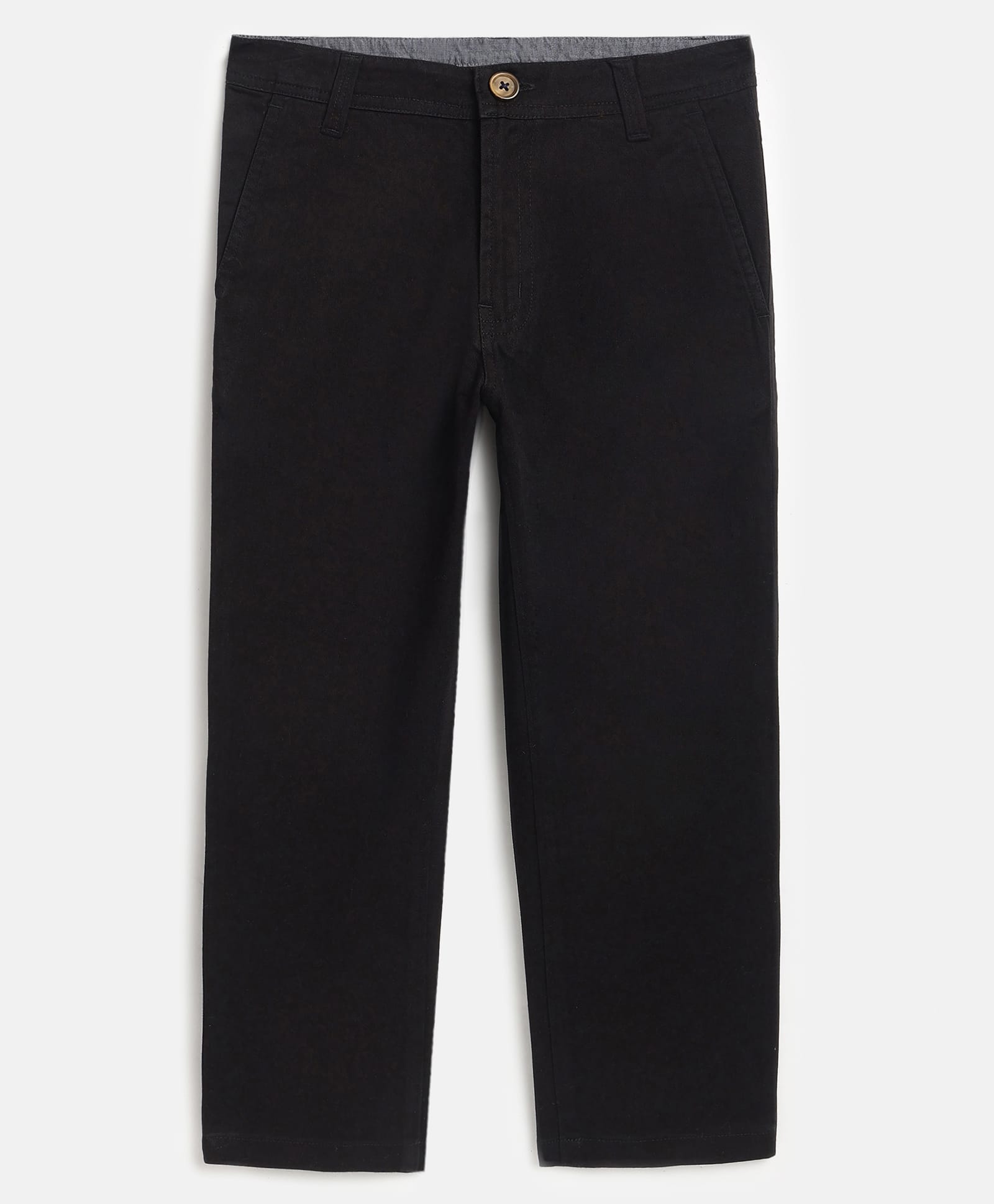 Campana Cotton Elastane Woven Solid Chino Trousers - Black-picture-14