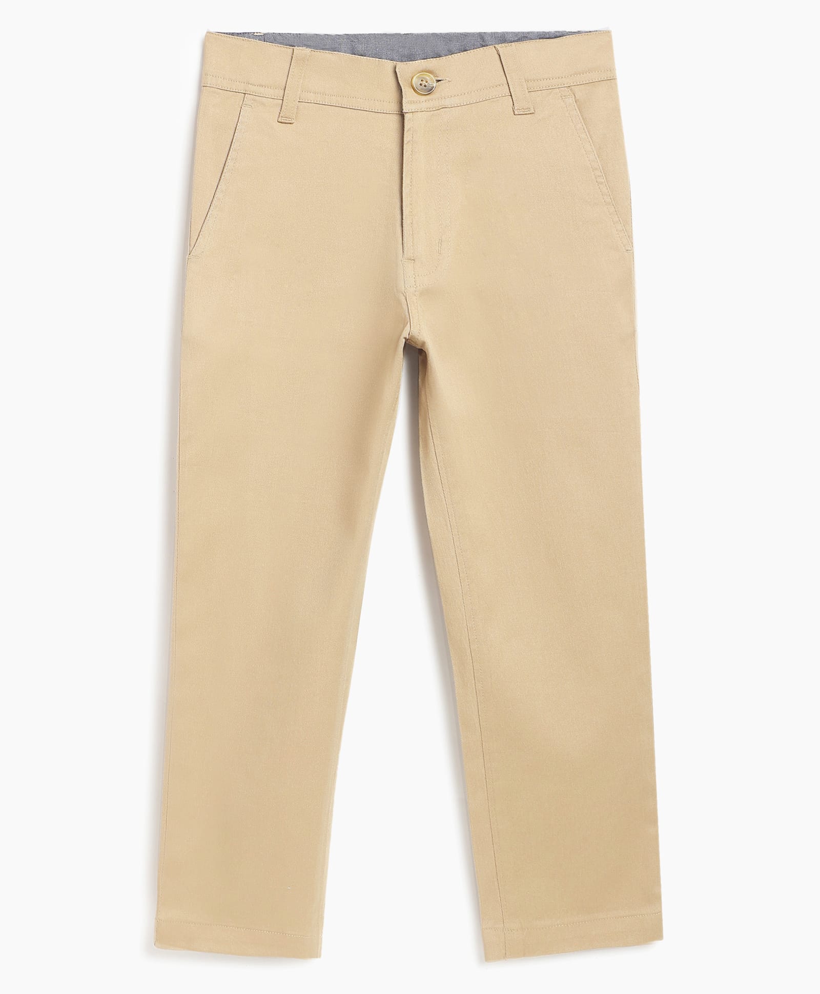 Campana Cotton Elastane Woven Solid Chino Trousers - Beige-picture-15