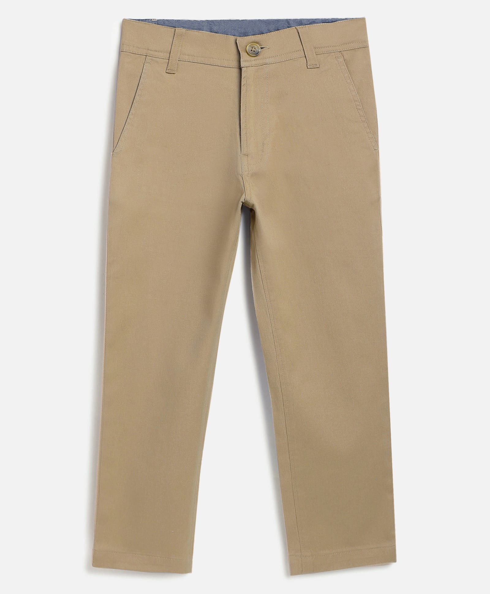 Campana Cotton Elastane Woven Solid Chino Trousers - Brown-picture-13