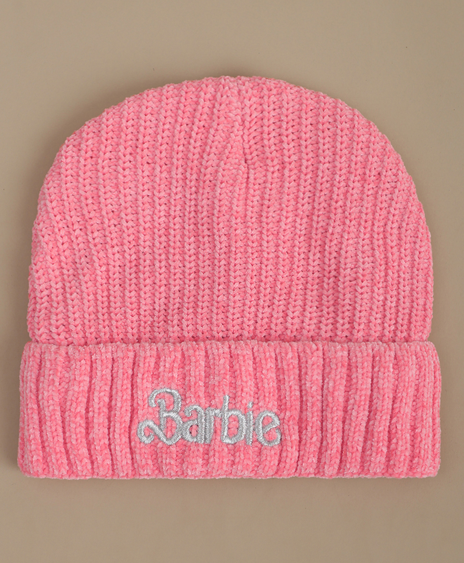 Kidsville Mattel Featuring Barbie Text Embroidered Beanie - Pink - Circumference - 54 Cms-image-2