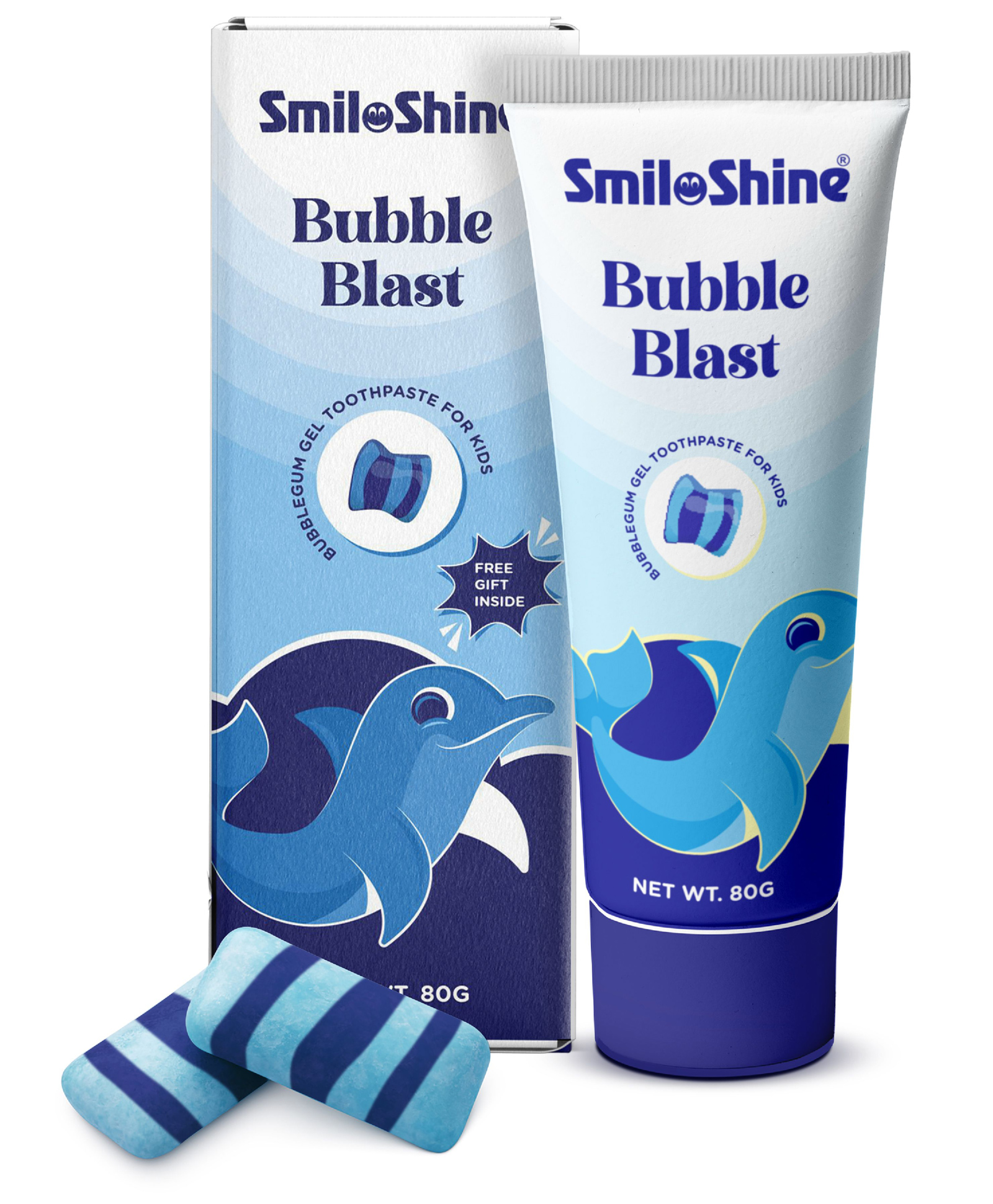 SmiloShine Bubble Blast Gel Toothpaste for Kids Ages 2+ | Low Fluoride, 100% Vegetarian 80 g-image-2