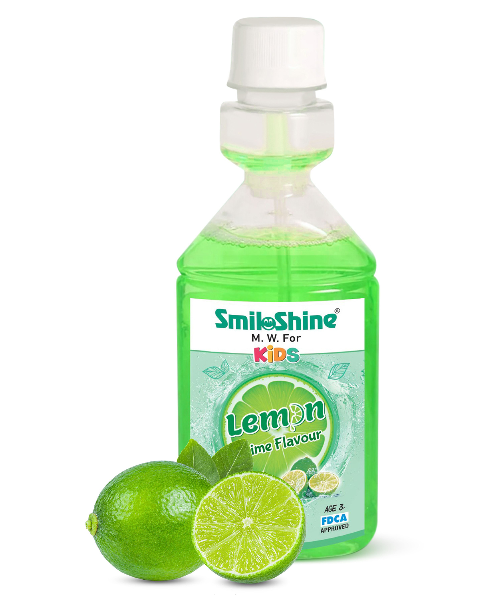 SmiloShine Kids Fun Mouthwash for Ages 3+ | Lemon Lime Flavour | Fluoride 500 ppm | Alcohol-Free | 150 ml-picture-19