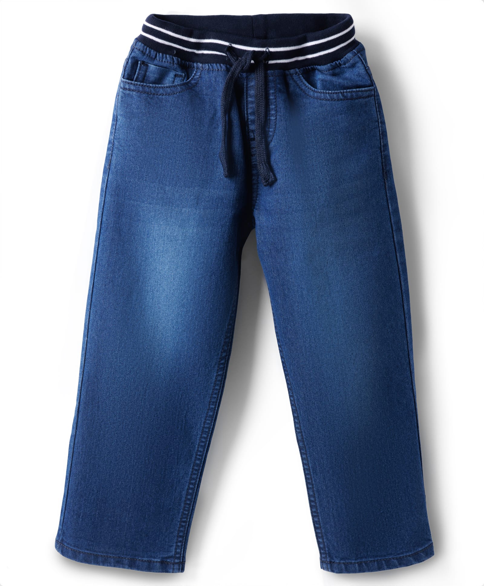 Pine Kids Denim Woven Full Length Washed Jeans - Blue