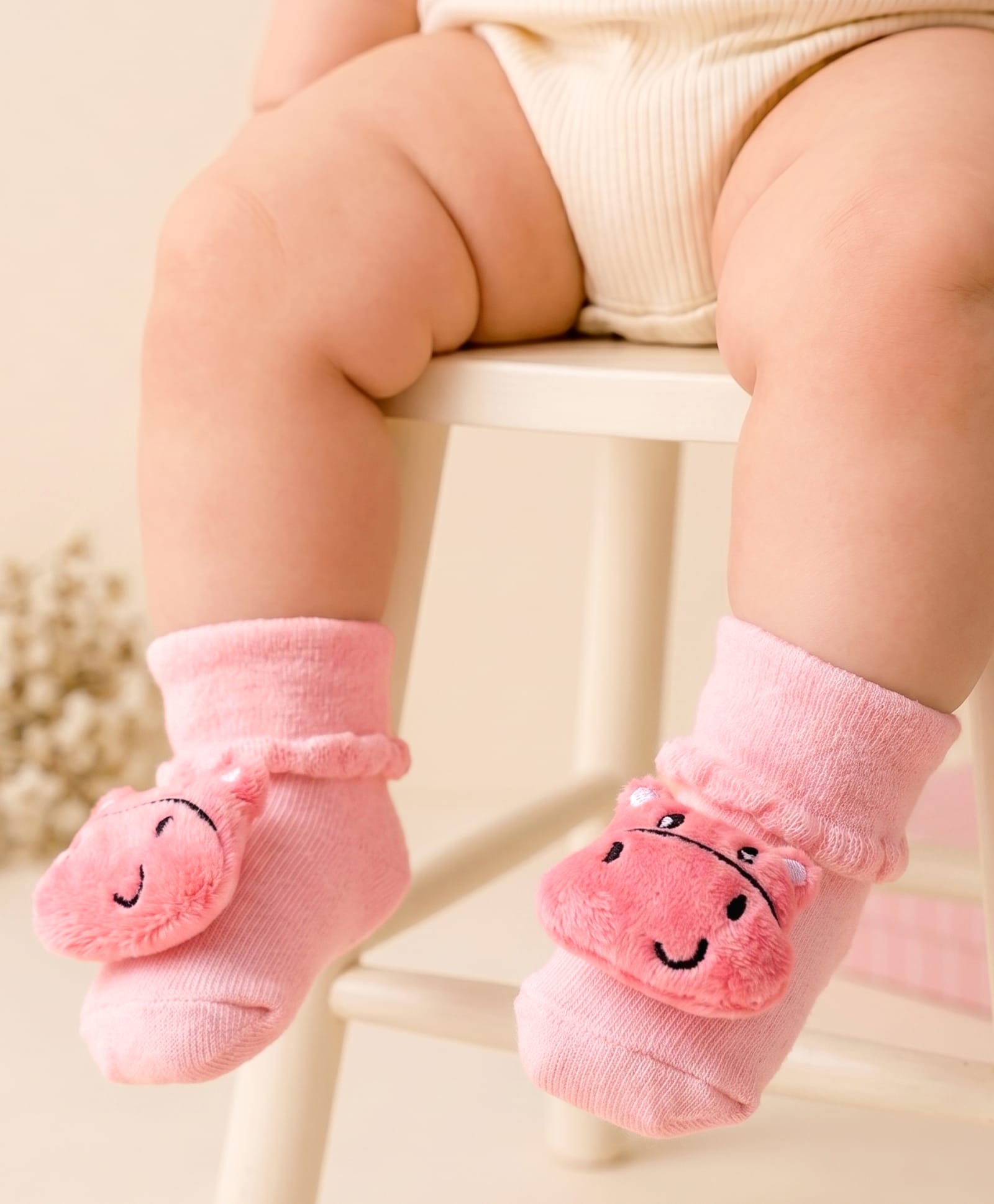 Cute Walk by Babyhug Socks With Animal Applique - Pink-picture-15